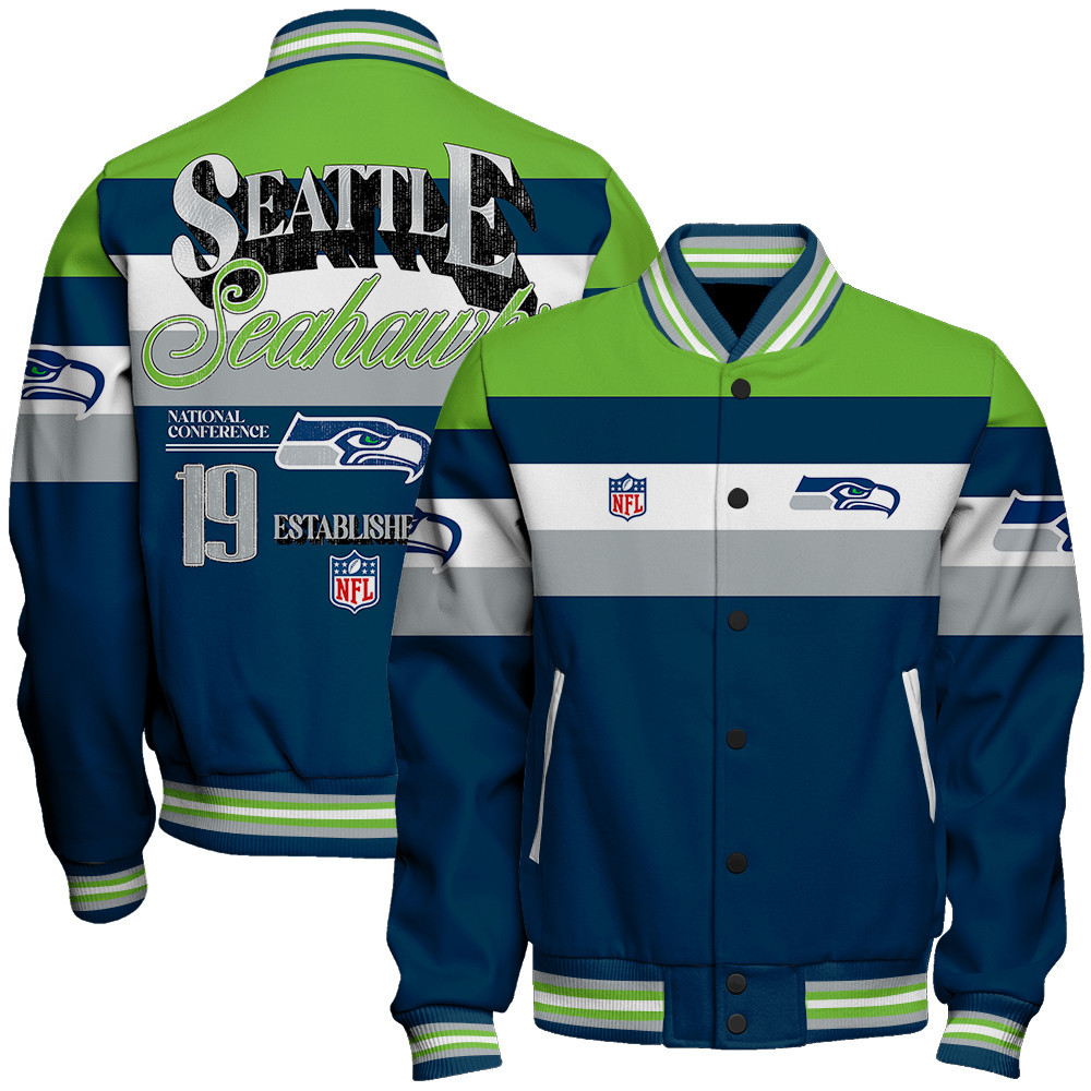 Seattle Seahawks - Fire Burning Opponents Unisex Varsity Jacket