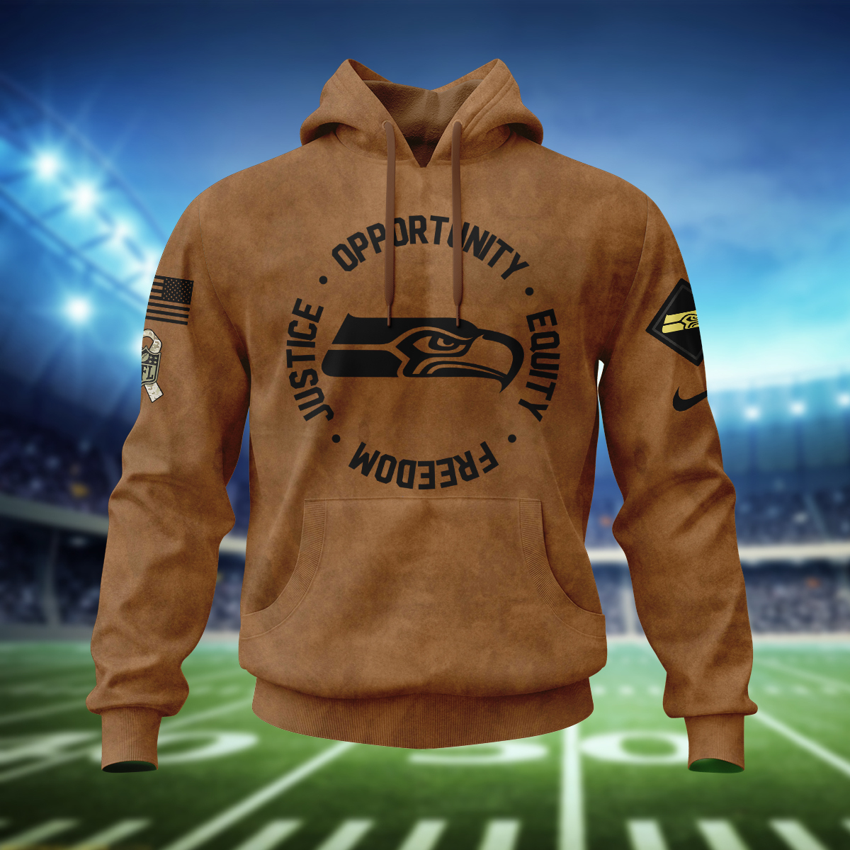 Seattle Seahawks Justice Opportunity Equity Freedom Hoodie SP28122329ID06DS09 - Famjoys Seattle Seahawks Justice Opportunity Equity Freedom Hoodie SP28122329ID06DS09 - Famjoys