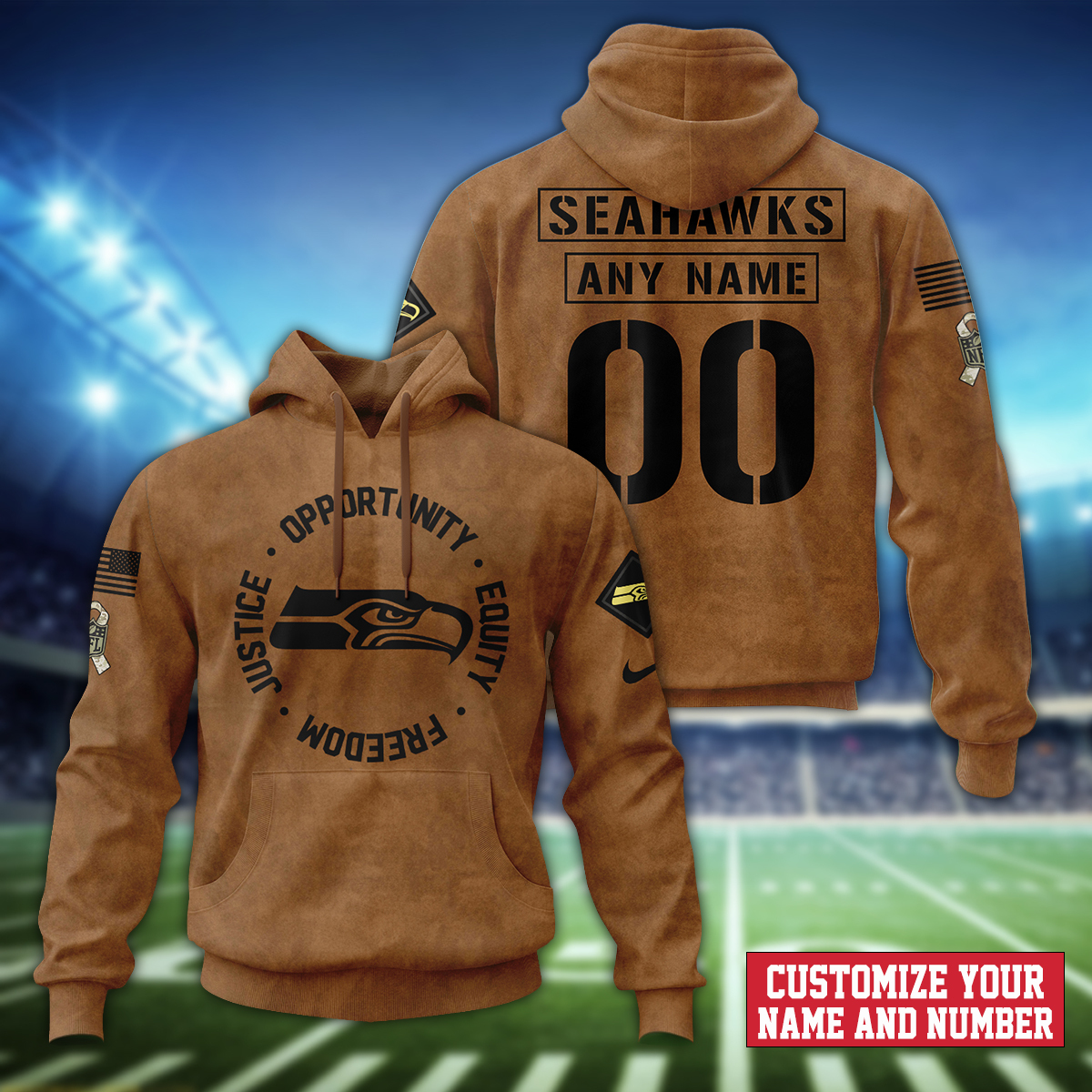 Seattle Seahawks Justice Opportunity Equity Freedom Hoodie SP28122329ID06DS09 - Famjoys Seattle Seahawks Justice Opportunity Equity Freedom Hoodie SP28122329ID06DS09 - Famjoys
