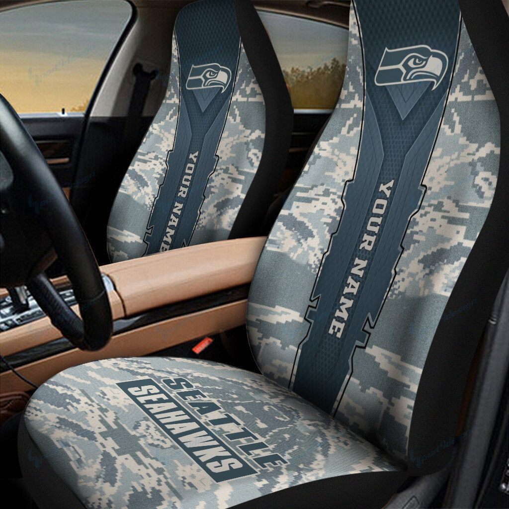 Seattle Seahawks Personalized Car Seat Covers BG263 - Famjoys Seattle Seahawks Personalized Car Seat Covers BG263 - Famjoys