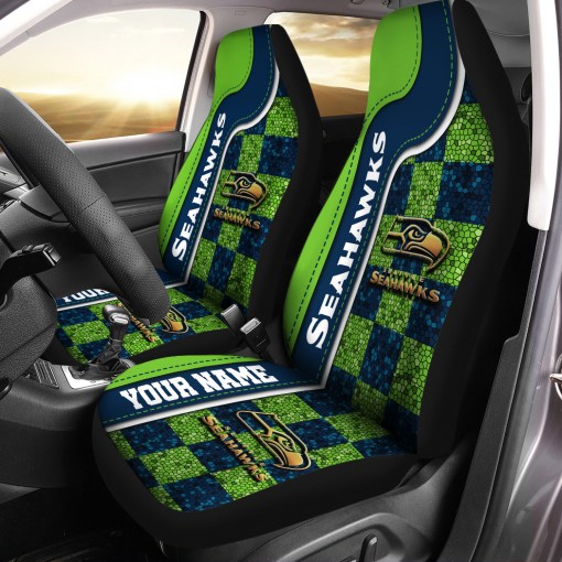 Seattle Seahawks Personalized Car Seat Covers BGCSC662 - Famjoys Seattle Seahawks Personalized Car Seat Covers BGCSC662 - Famjoys