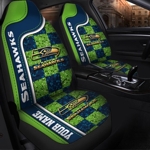 Seattle Seahawks Personalized Car Seat Covers BGCSC662 - Famjoys Seattle Seahawks Personalized Car Seat Covers BGCSC662 - Famjoys