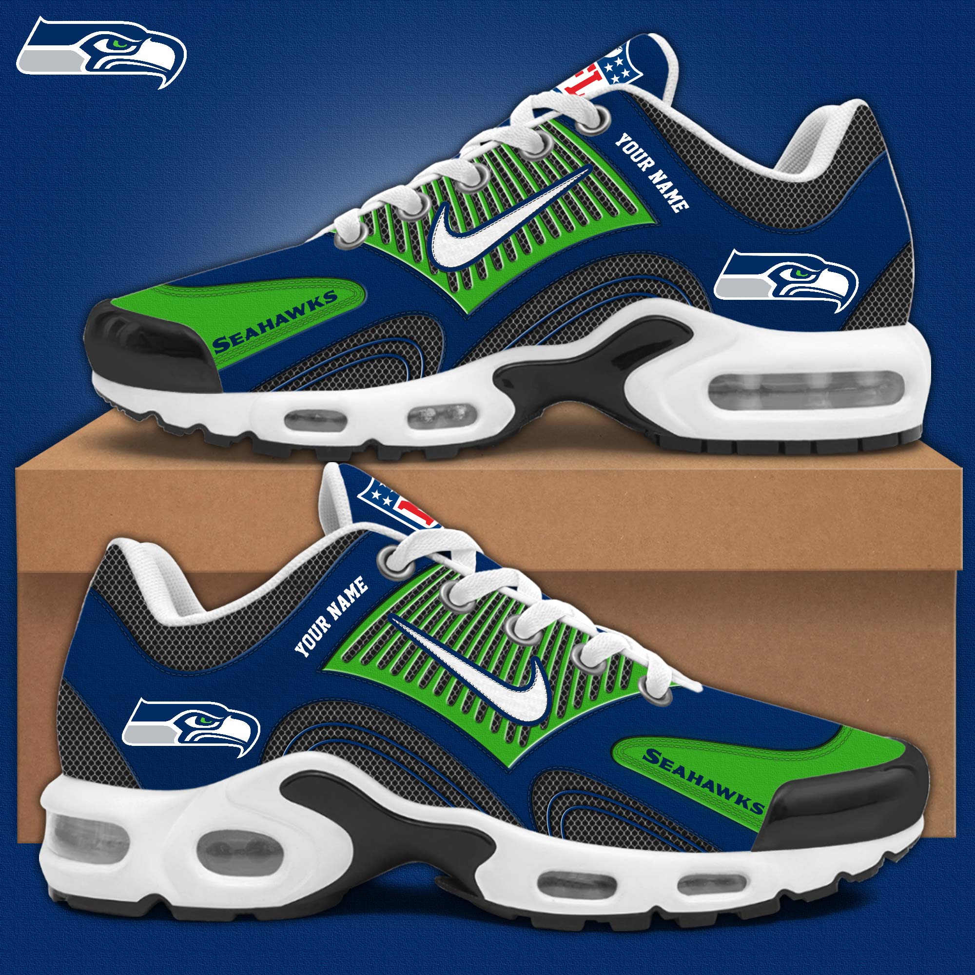 Seattle Seahawks Personalized Shoes - Famjoys