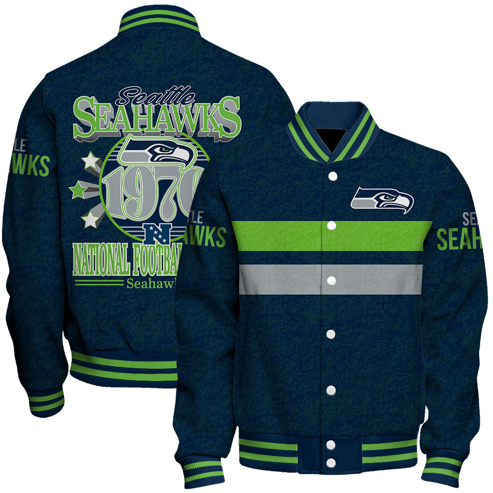 Seattle Seahawks - Super Durable Unisex Varsity Jacket