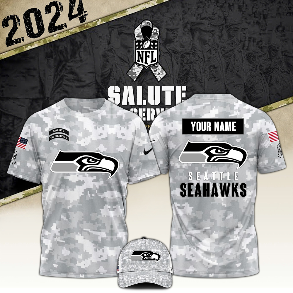 Seattle Seahawks Tshirt Camo Salute to Service Club - Famjoys Seattle Seahawks Tshirt Camo Salute to Service Club - Famjoys