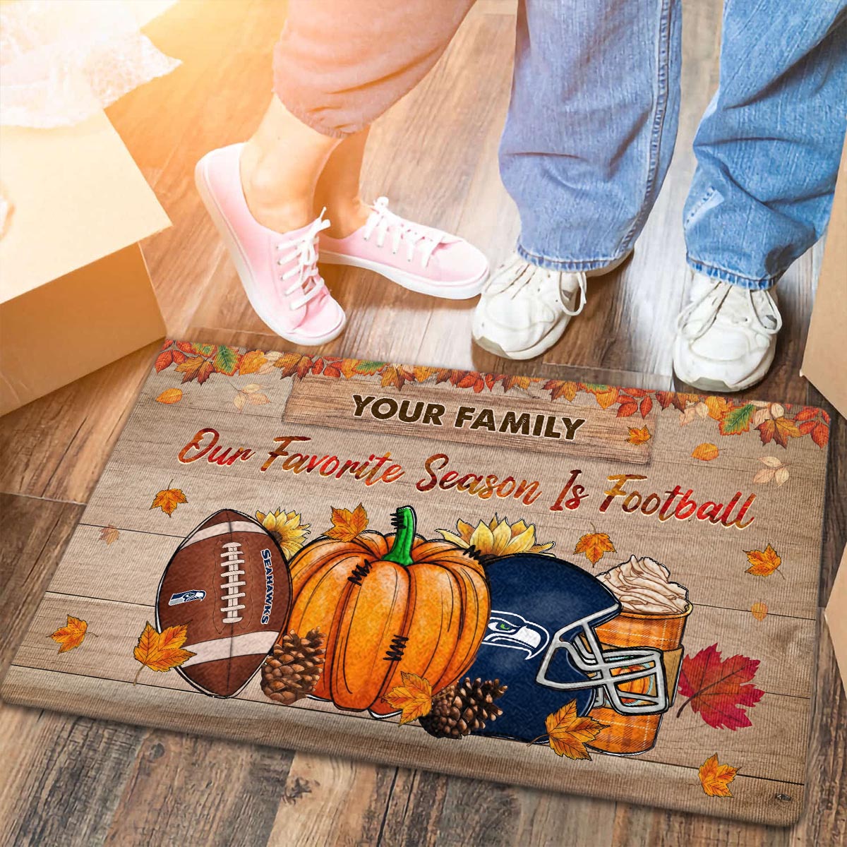 Seattle SeahawksOur Favorite Season is Football Doormat - Famjoys Seattle SeahawksOur Favorite Season is Football Doormat - Famjoys
