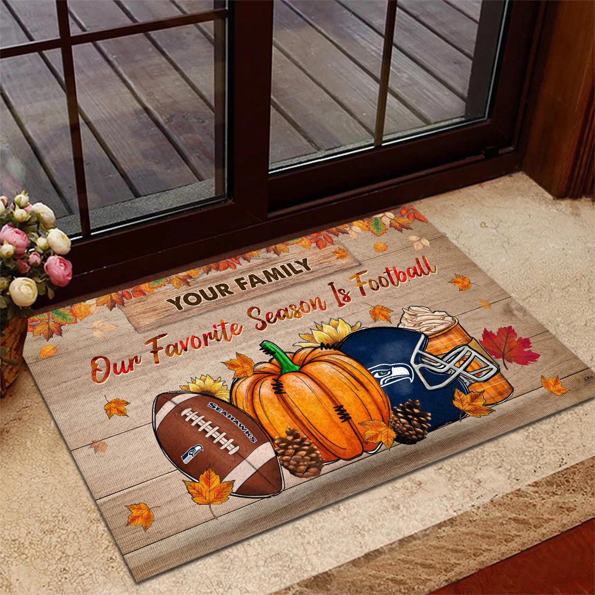 Seattle SeahawksOur Favorite Season is Football Doormat - Famjoys Seattle SeahawksOur Favorite Season is Football Doormat - Famjoys