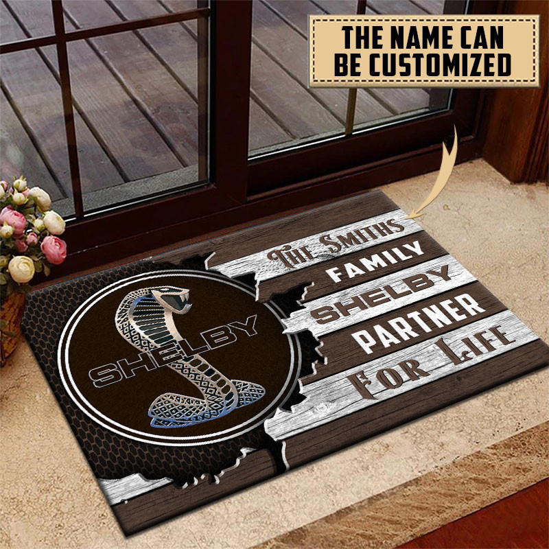 Shelby Doormat Custom Name, Multicolor - Famjoys Shelby Doormat Custom Name, Multicolor - Famjoys
