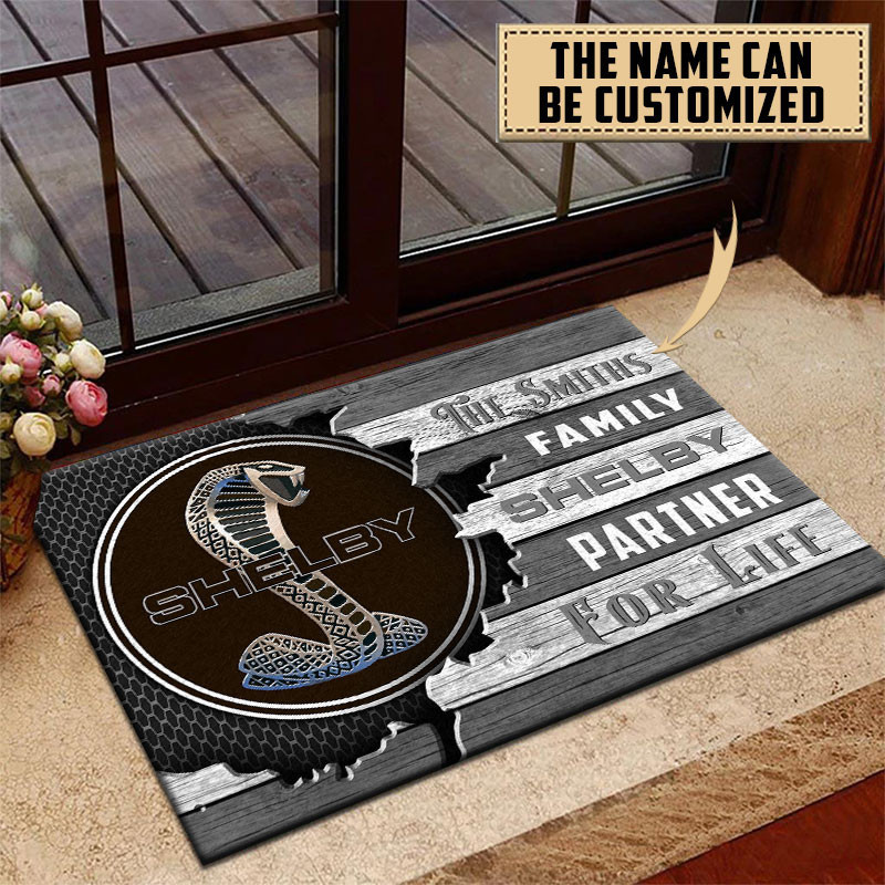 Shelby Doormat Custom Name, Multicolor - Famjoys Shelby Doormat Custom Name, Multicolor - Famjoys