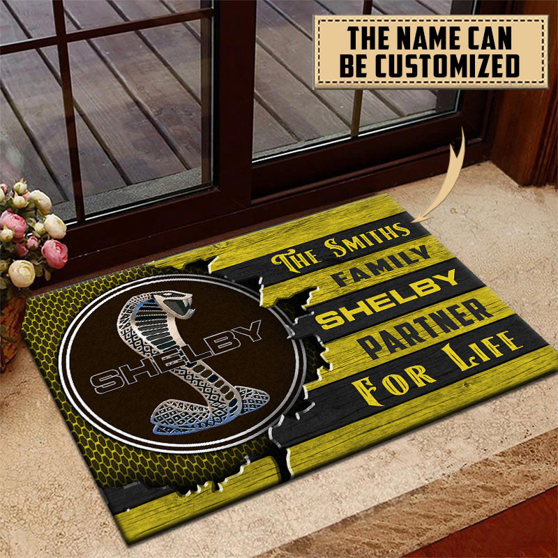 Shelby Doormat Custom Name, Multicolor - Famjoys Shelby Doormat Custom Name, Multicolor - Famjoys