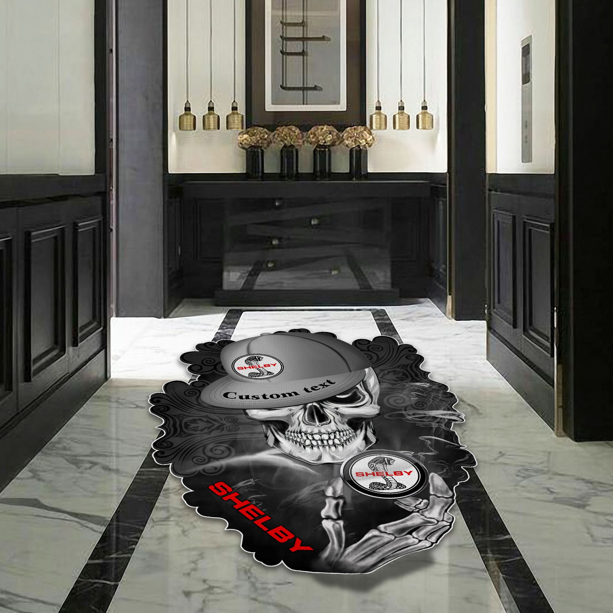 shelby Skull Shaped Luxurious Doormat, Rug Home Decor, Custom name - Famjoys shelby Skull Shaped Luxurious Doormat, Rug Home Decor, Custom name - Famjoys