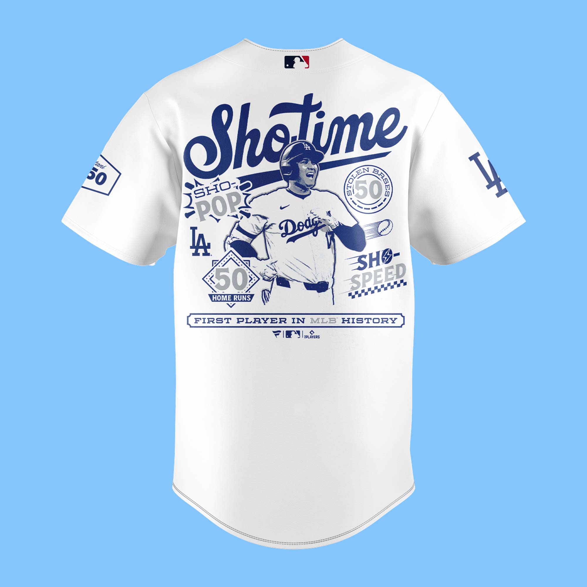 Shohei Ohtani Heather Royal 50/50 Club Shirt - Famjoys Shohei Ohtani Heather Royal 50/50 Club Shirt - Famjoys