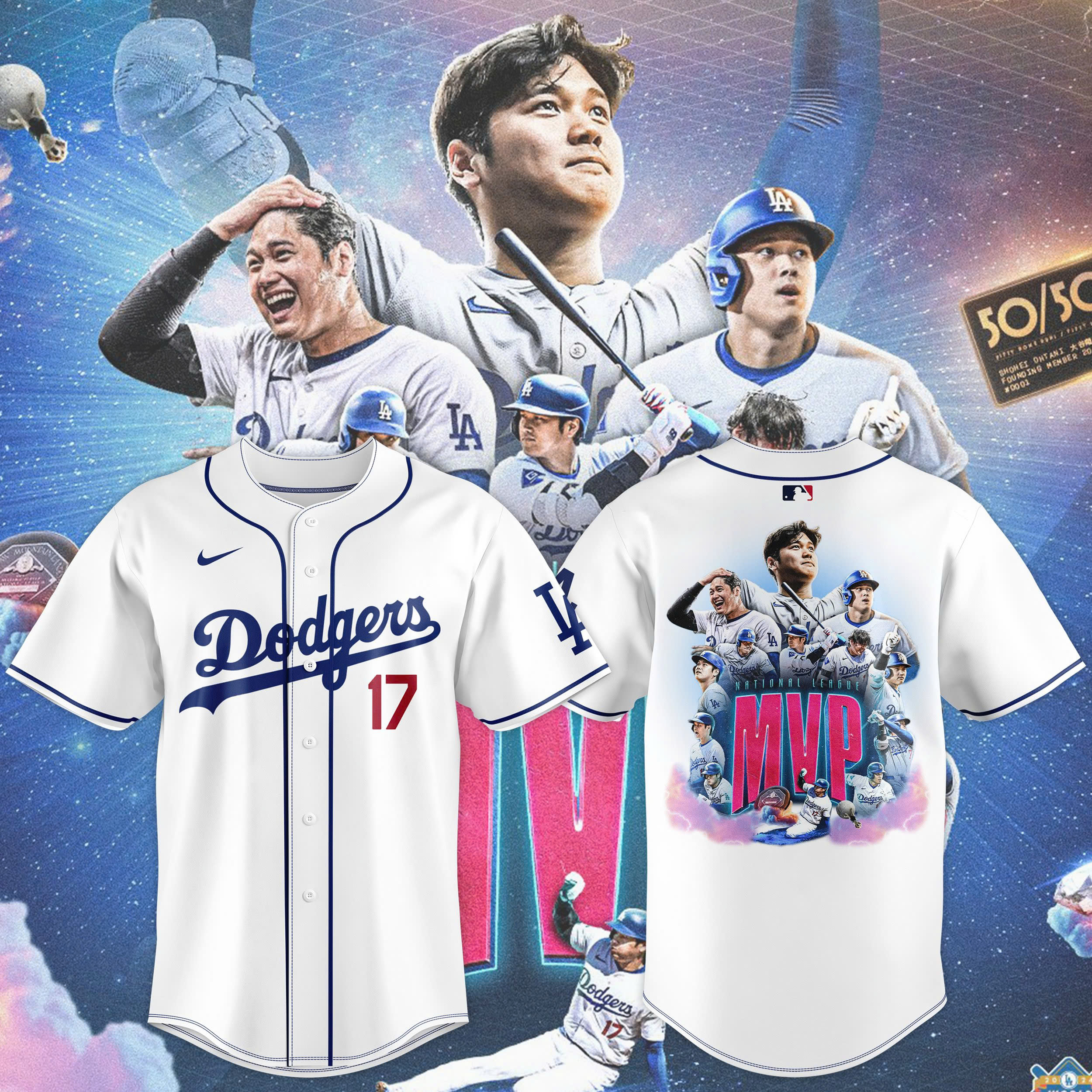 Shohei Ohtani National League MVP Jersey - Famjoys Shohei Ohtani National League MVP Jersey - Famjoys