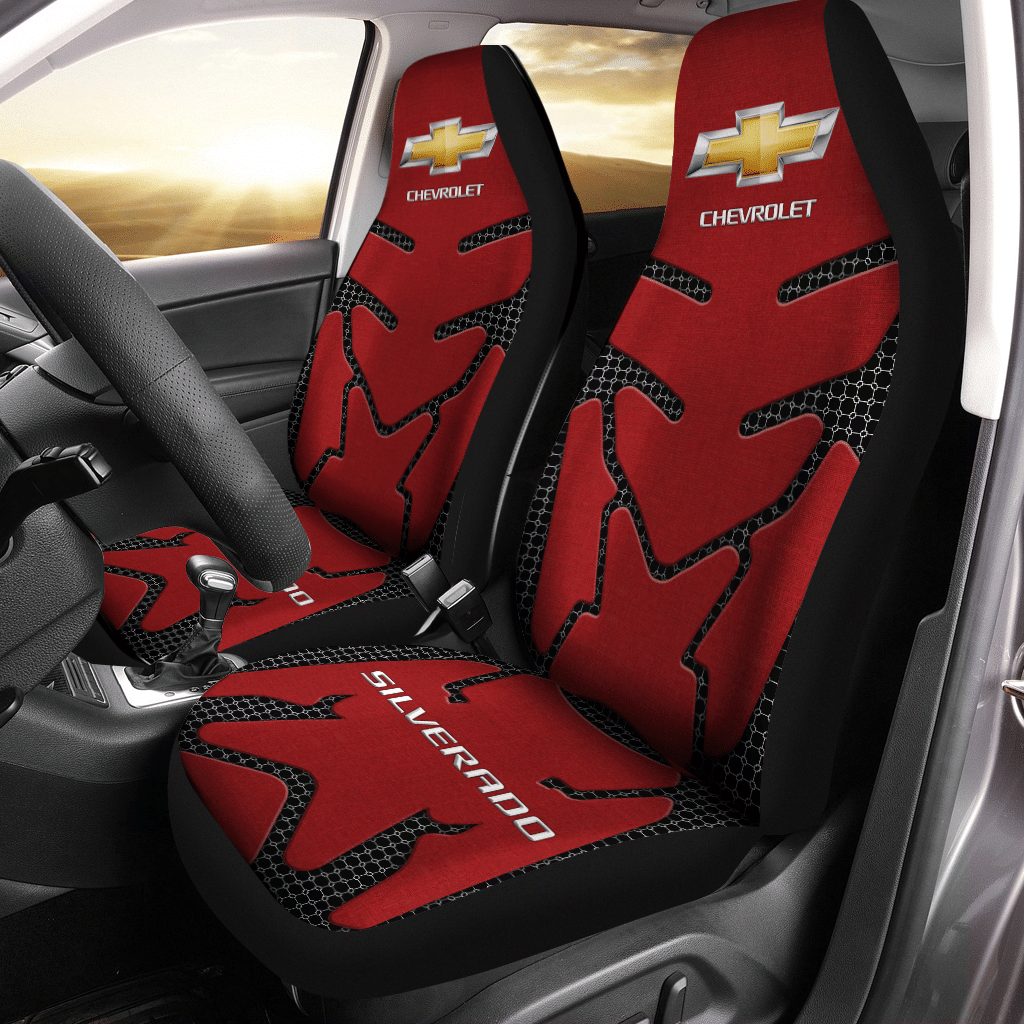 SILVERADO CHEVROLET CAR SEAT COVER (SET OF 2) VER 124