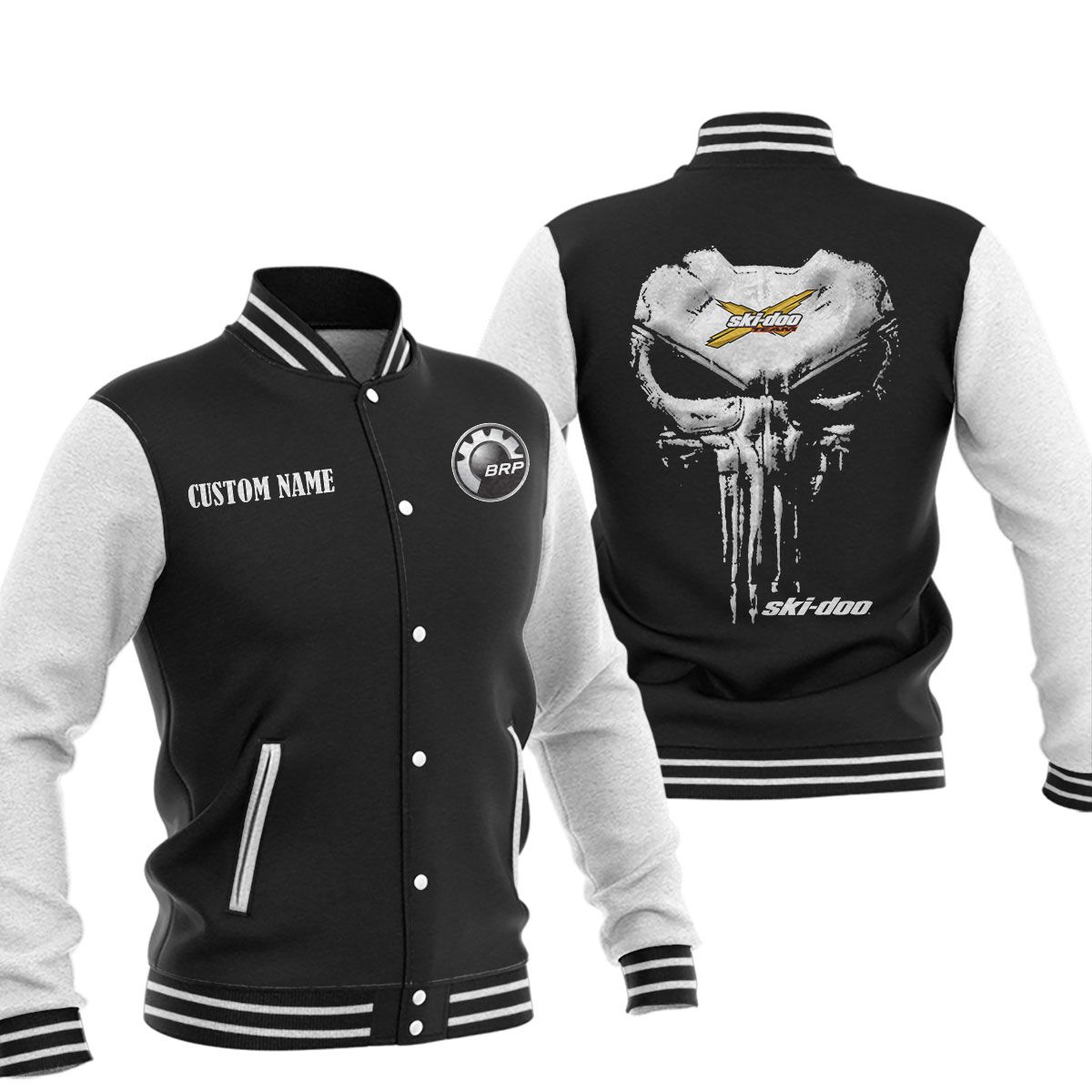 Ski Doo Baseball Jacket, Multicolor - Famjoys Ski Doo Baseball Jacket, Multicolor - Famjoys