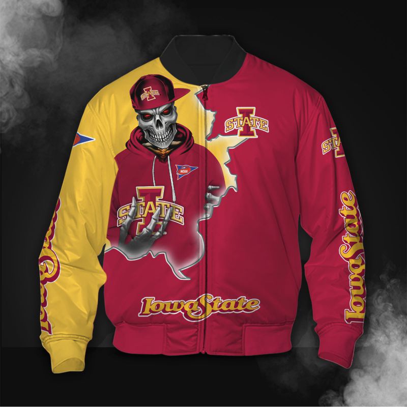 Skull Iowa State Cyclones Jacket - Famjoys Skull Iowa State Cyclones Jacket - Famjoys