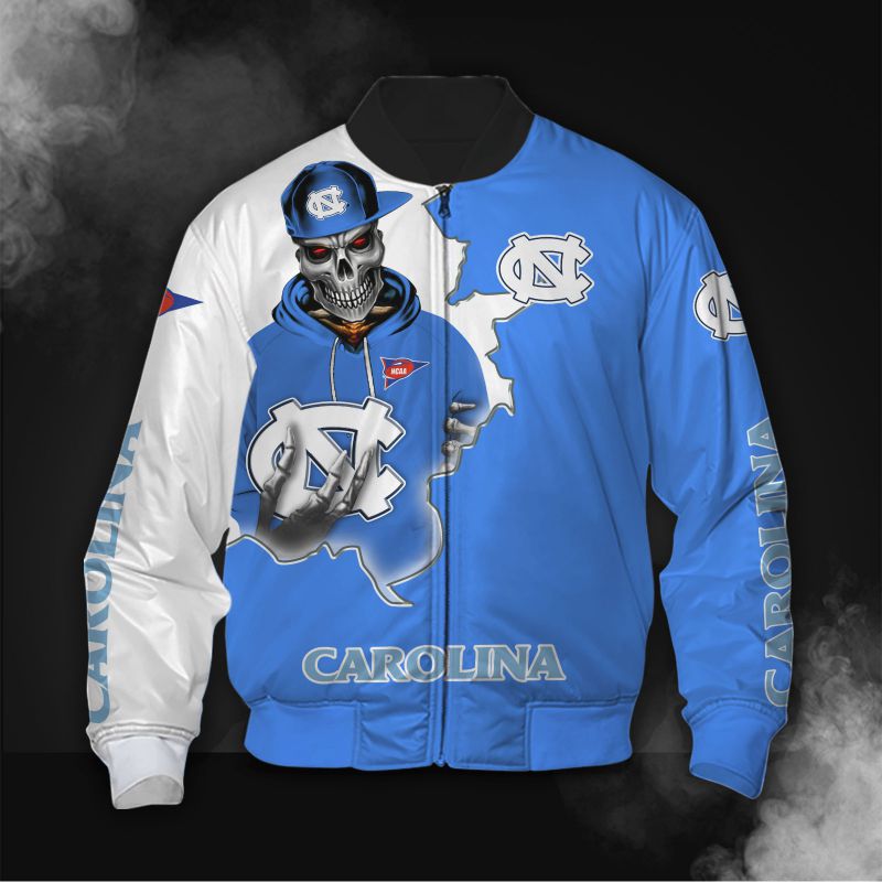 Skull North Carolina Tar Heels Jacket - Famjoys Skull North Carolina Tar Heels Jacket - Famjoys