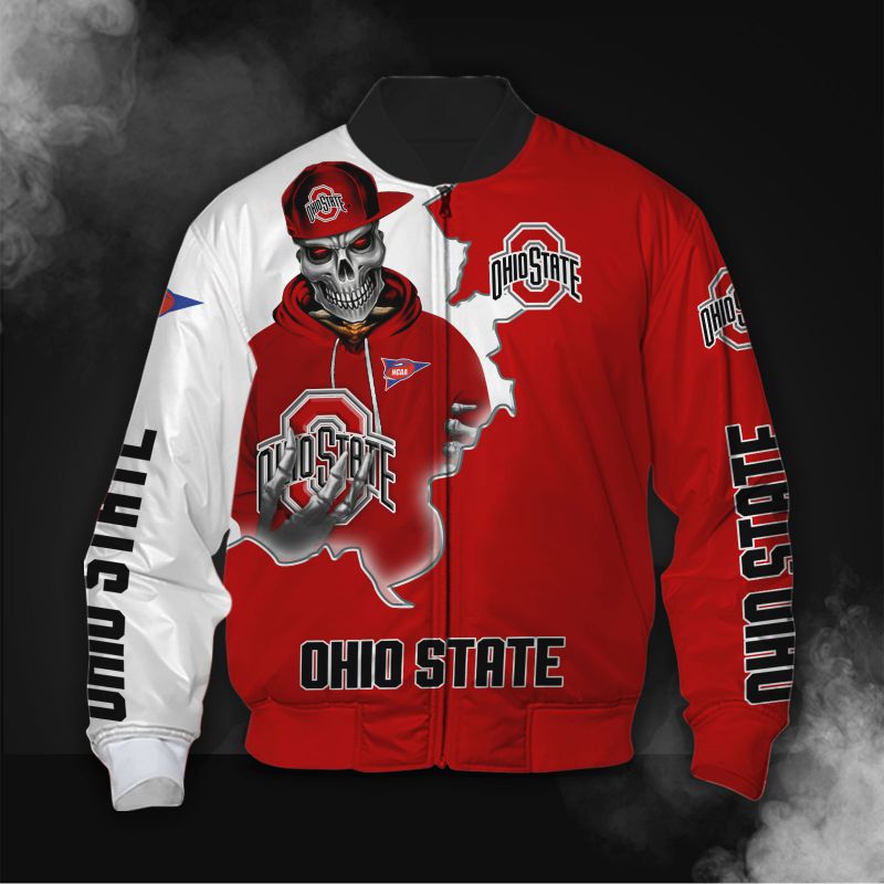 Skull Ohio State Buckeyes Jacket - Famjoys Skull Ohio State Buckeyes Jacket - Famjoys