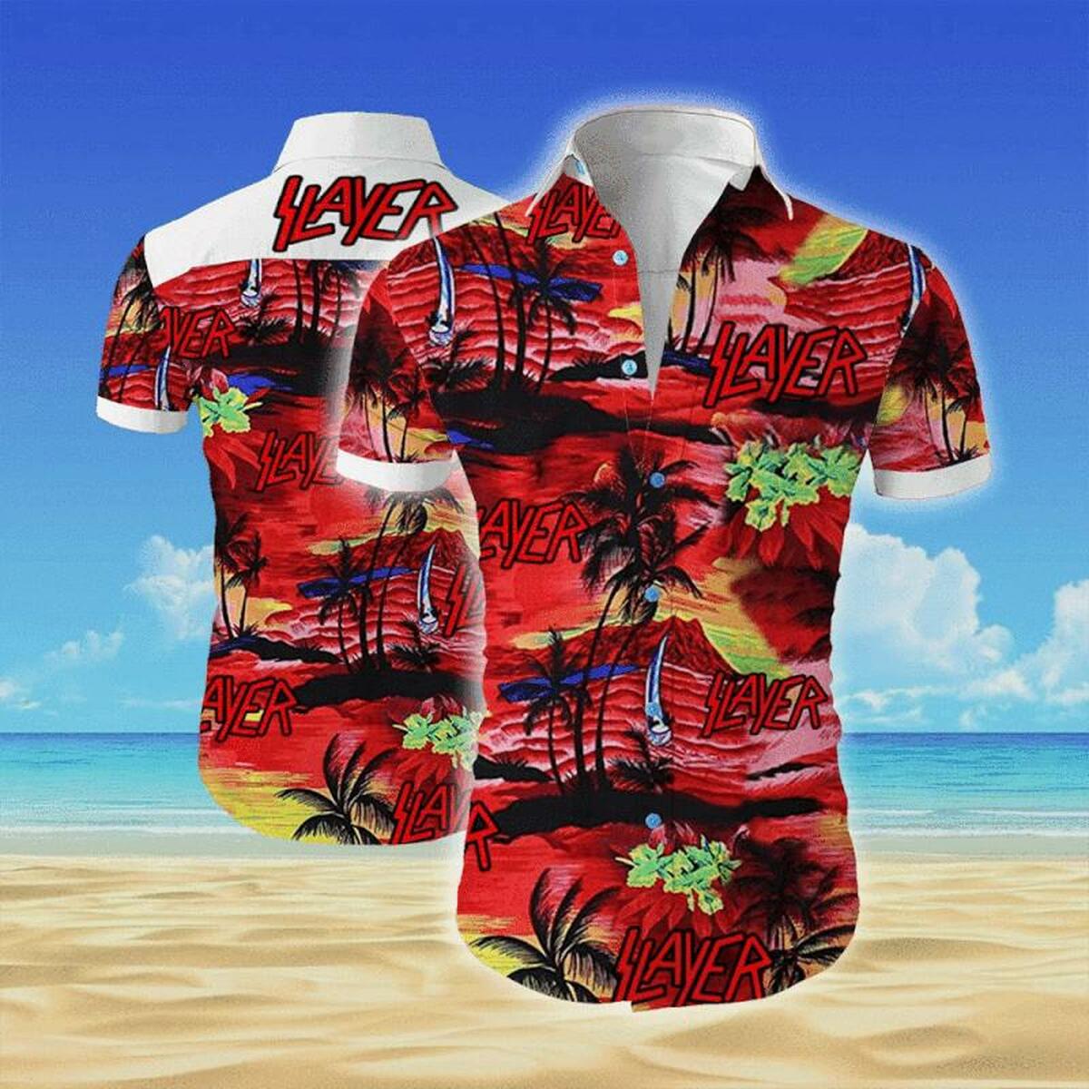 Slayer Hawaii Hawaiian Shirt - Famjoys Slayer Hawaii Hawaiian Shirt - Famjoys