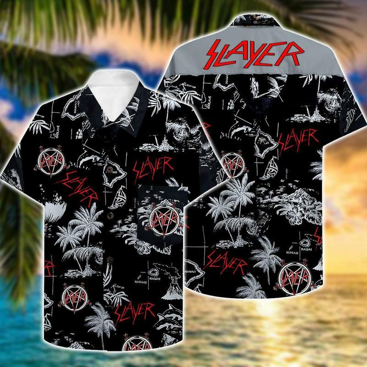 Slayer Hawaii Hawaiian Shirt - Famjoys Slayer Hawaii Hawaiian Shirt - Famjoys