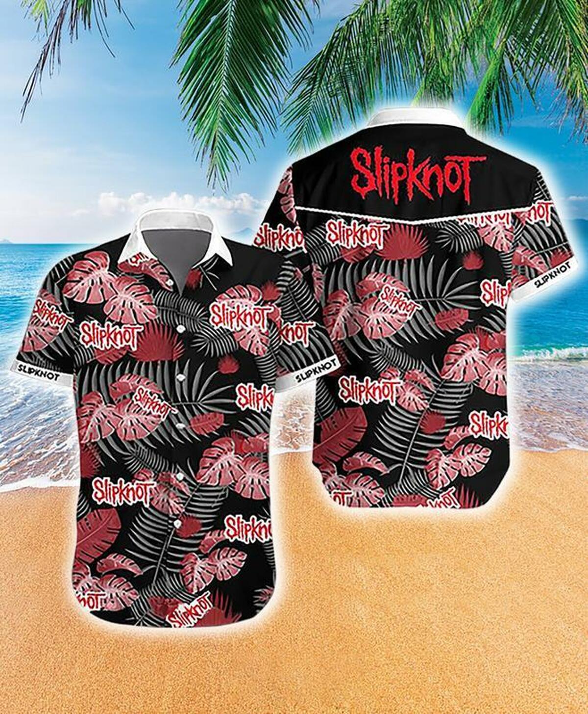Slipknot Hawaii Hawaiian Shirt - Famjoys Slipknot Hawaii Hawaiian Shirt - Famjoys