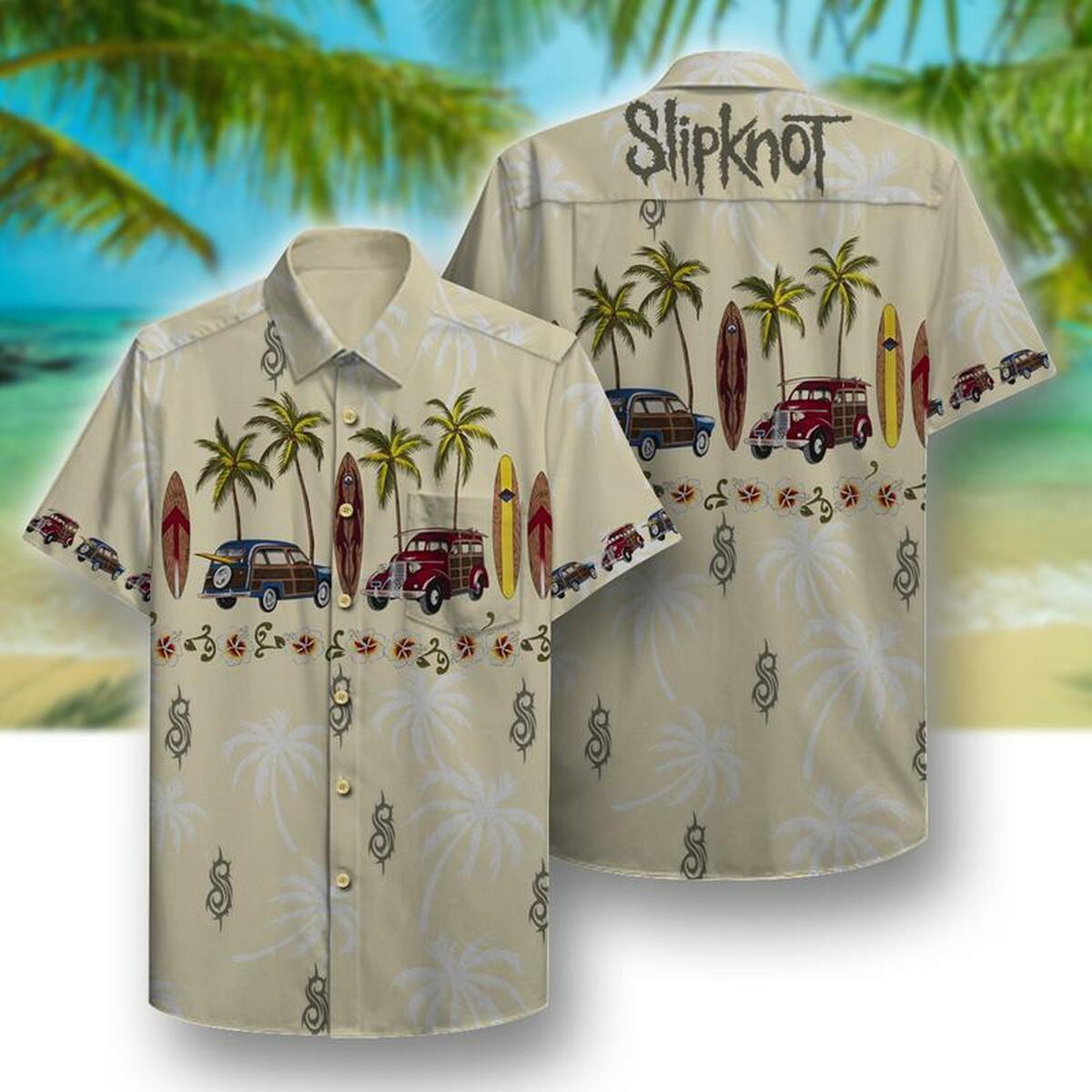 Slipknot Hawaii Hawaiian Shirt - Famjoys Slipknot Hawaii Hawaiian Shirt - Famjoys
