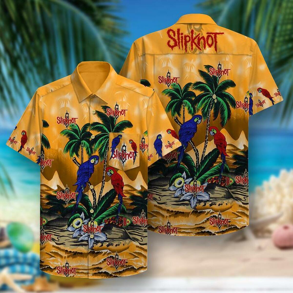 Slipknot Hawaii Hawaiian Shirt - Famjoys Slipknot Hawaii Hawaiian Shirt - Famjoys