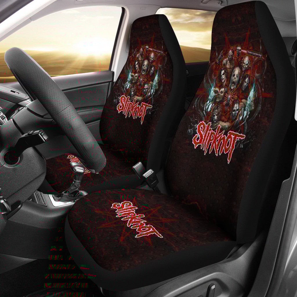 Slipknot Heavy Metal Band Car Seat Covers 0702 - Famjoys Slipknot Heavy Metal Band Car Seat Covers 0702 - Famjoys
