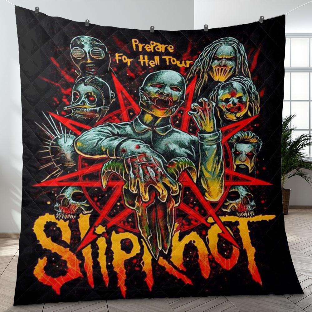 Slipknot Music Band Fan Gift, Slipknot Logo Fan Gift, Slipknot Prepare For Hell Tour Quilt Blanket - Famjoys Slipknot Music Band Fan Gift, Slipknot Logo Fan Gift, Slipknot Prepare For Hell Tour Quilt Blanket - Famjoys