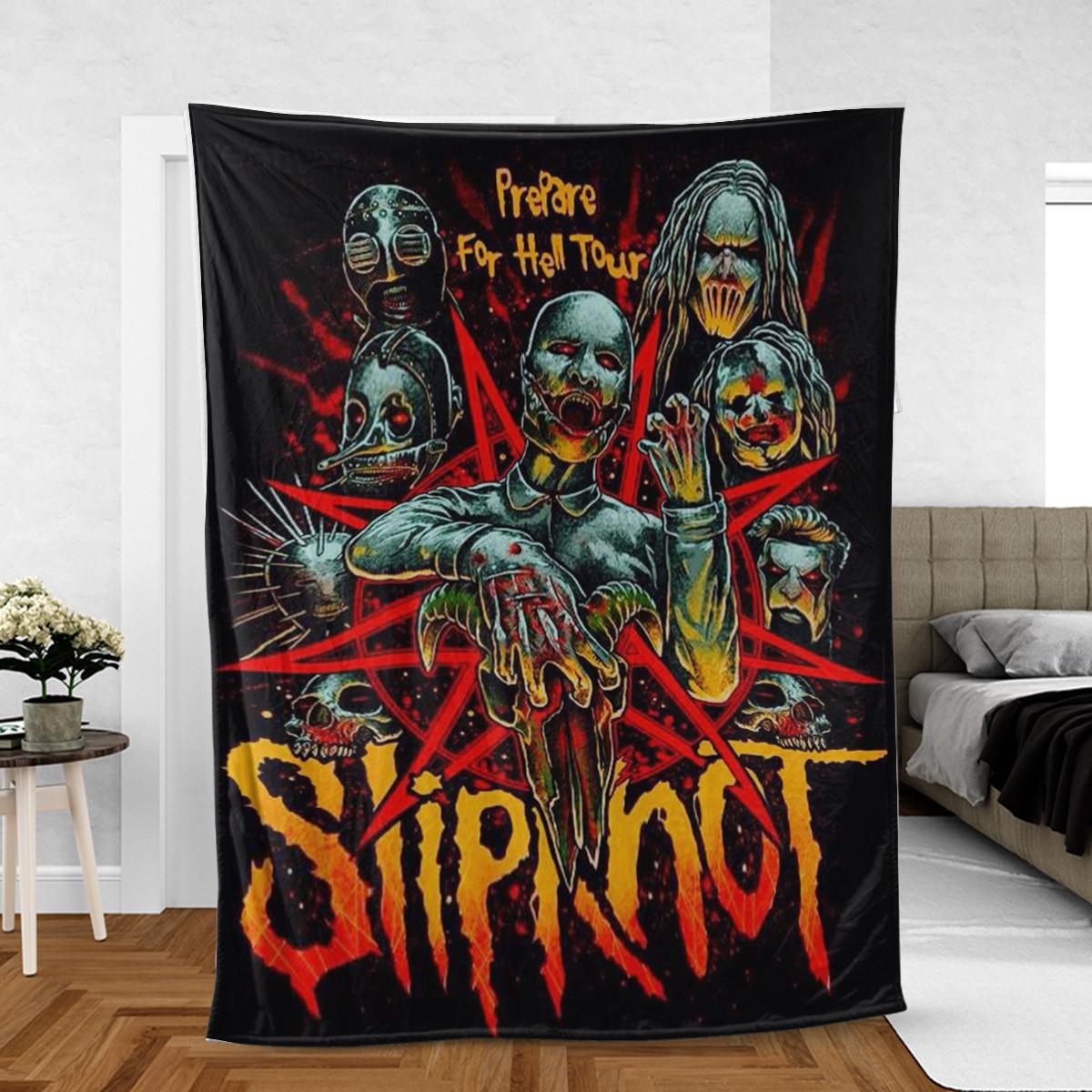 Slipknot Music Band Fan Gift, Slipknot Prepare For Hell Tour Comfy Sofa Throw Blanket Gift - Famjoys Slipknot Music Band Fan Gift, Slipknot Prepare For Hell Tour Comfy Sofa Throw Blanket Gift - Famjoys