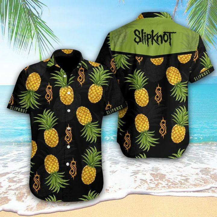 Slipknot Pineapple Hawaiian Shirt - Famjoys Slipknot Pineapple Hawaiian Shirt - Famjoys