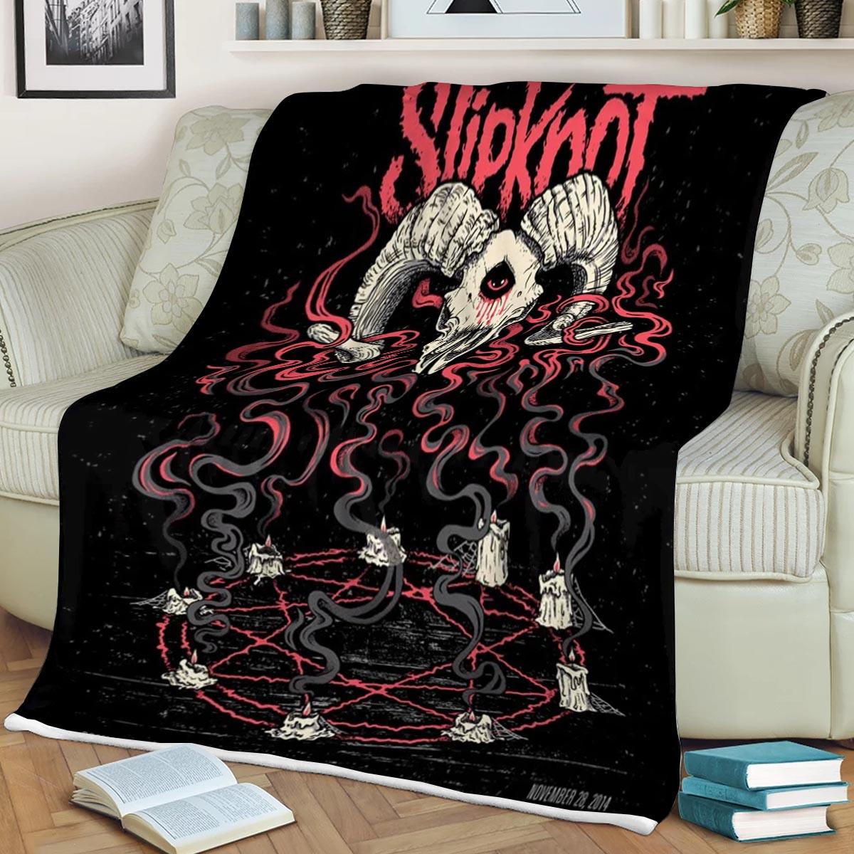 Slipknot Rock Band Fan Gift, Slipknot Logo Comfy Sofa Throw Blanket Gift - Famjoys Slipknot Rock Band Fan Gift, Slipknot Logo Comfy Sofa Throw Blanket Gift - Famjoys
