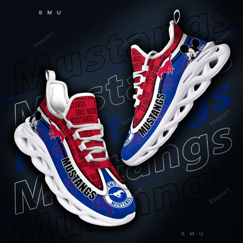 SMU Mustangs Max Soul Clunky Sneakers - Famjoys SMU Mustangs Max Soul Clunky Sneakers - Famjoys