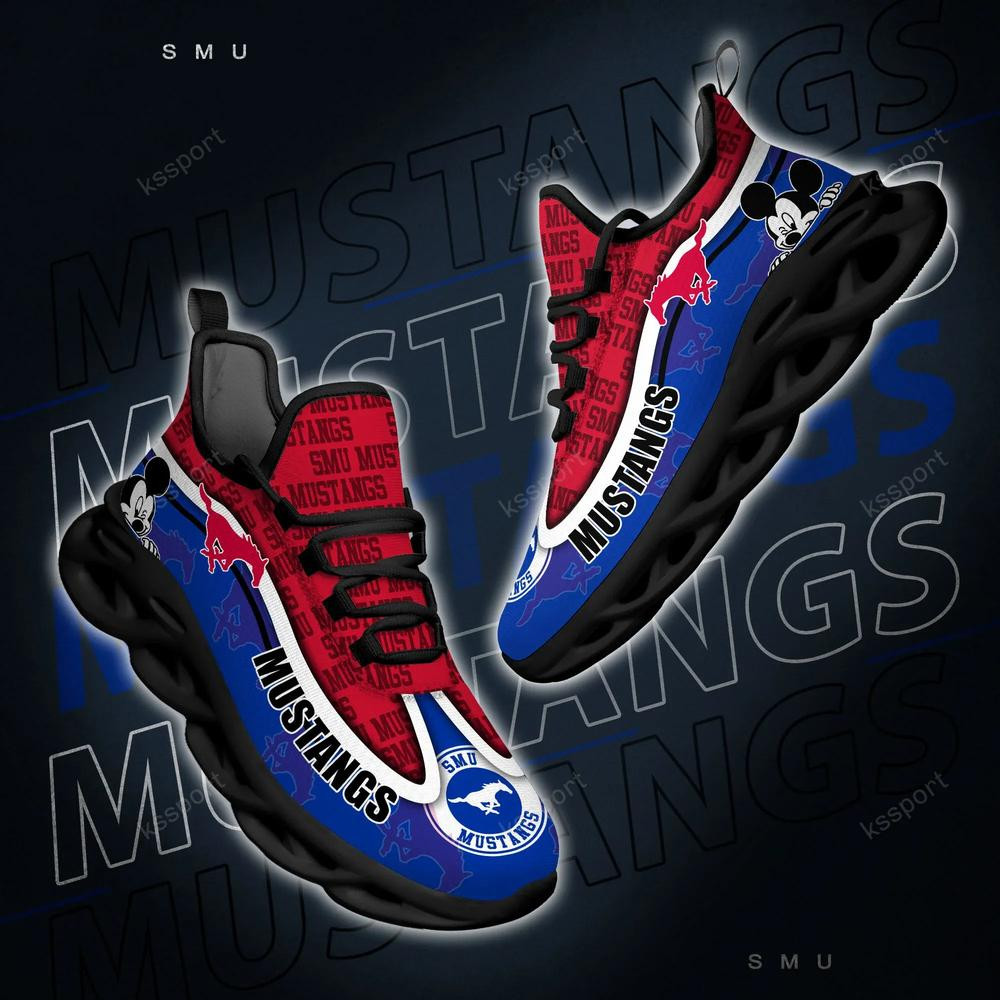 SMU Mustangs Max Soul Clunky Sneakers - Famjoys SMU Mustangs Max Soul Clunky Sneakers - Famjoys