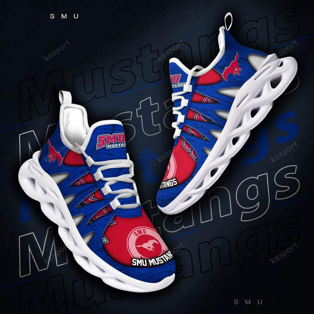 SMU Mustangs Max Soul Shoes, Running Sneakers - Famjoys SMU Mustangs Max Soul Shoes, Running Sneakers - Famjoys