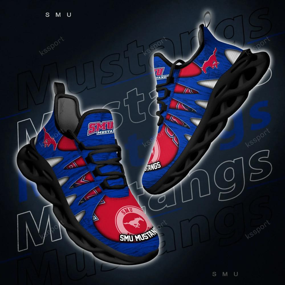 SMU Mustangs Max Soul Shoes, Running Sneakers - Famjoys SMU Mustangs Max Soul Shoes, Running Sneakers - Famjoys