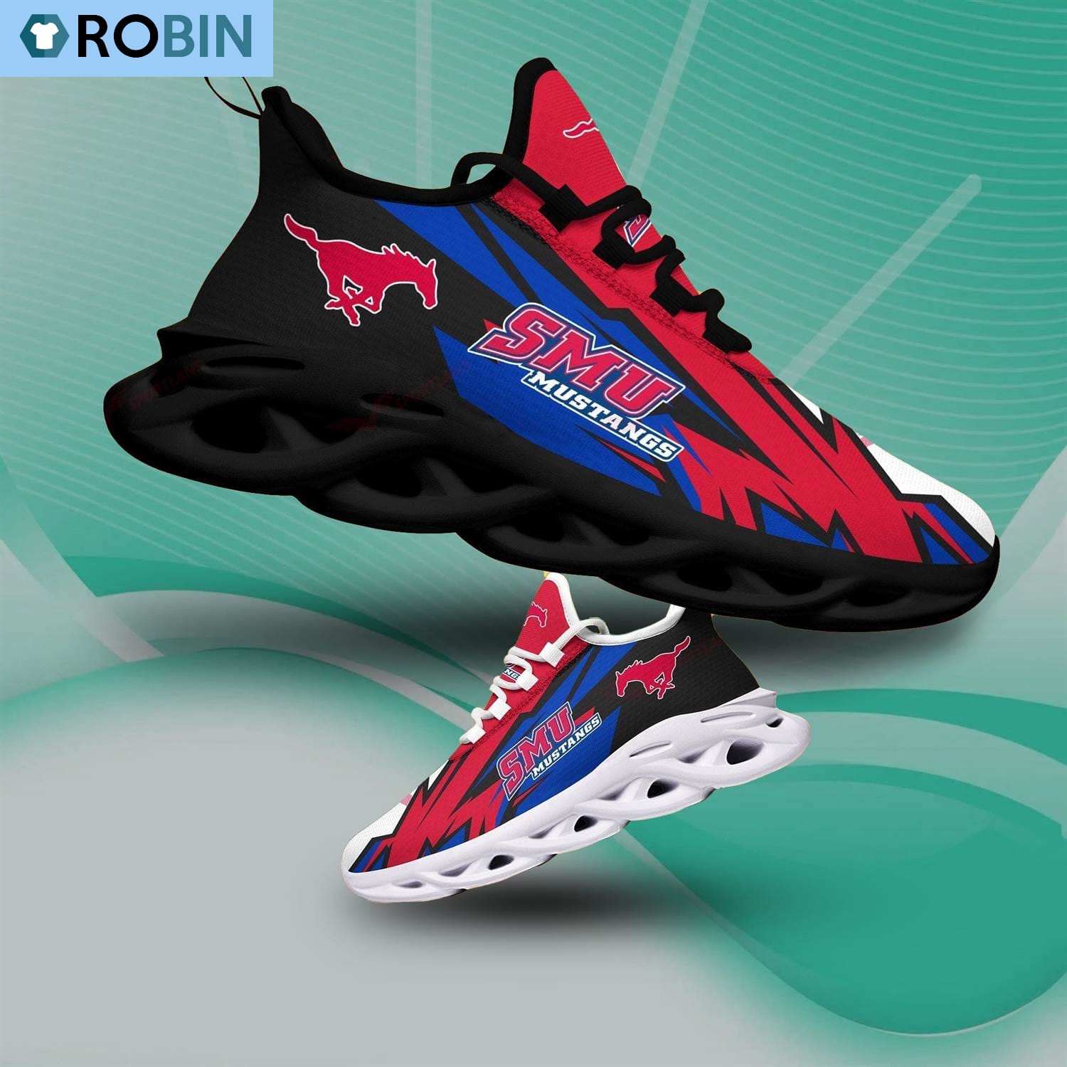 SMU Mustangs Sneakers - Famjoys SMU Mustangs Sneakers - Famjoys