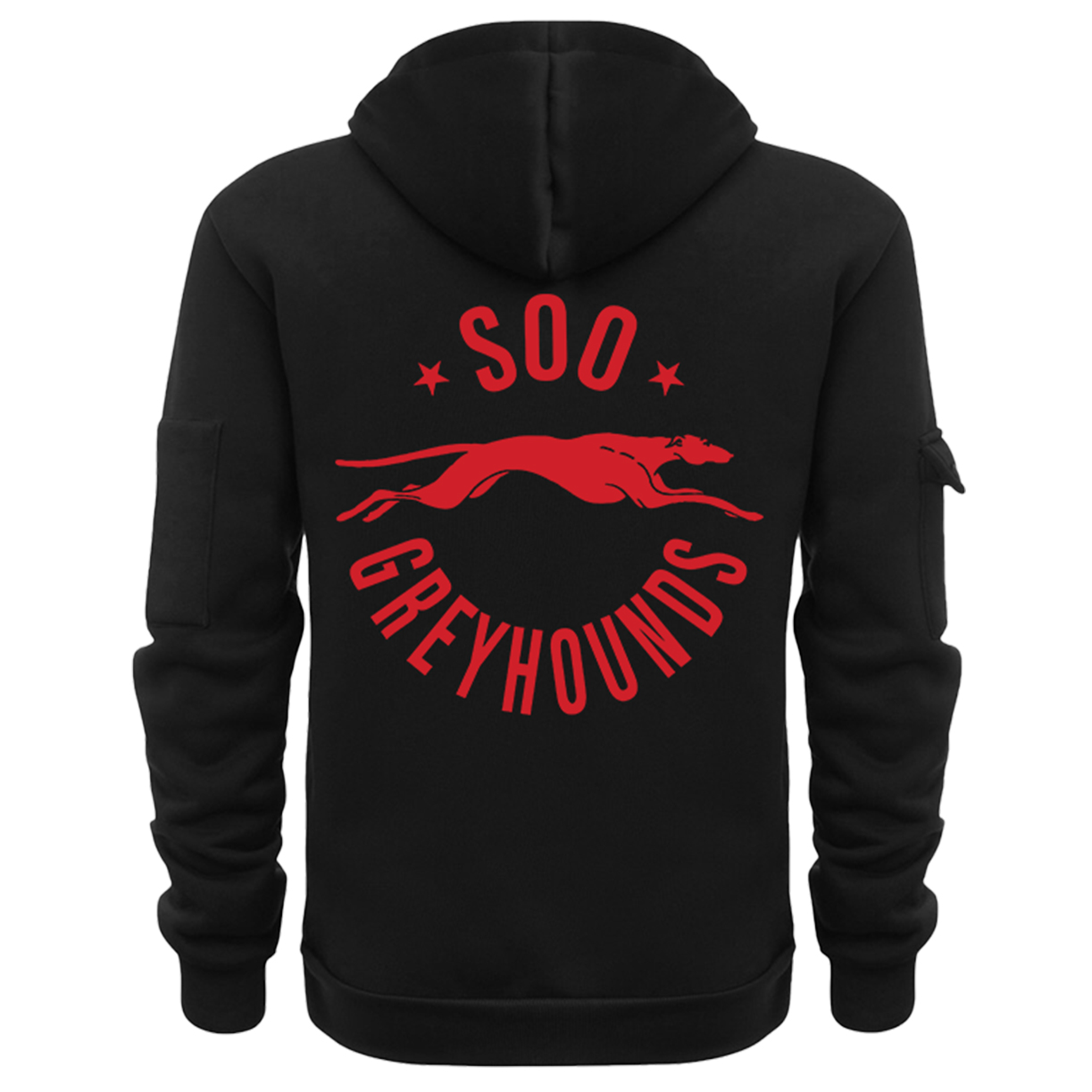 Soo Greyhounds Back In Black Hoodie - Famjoys Soo Greyhounds Back In Black Hoodie - Famjoys
