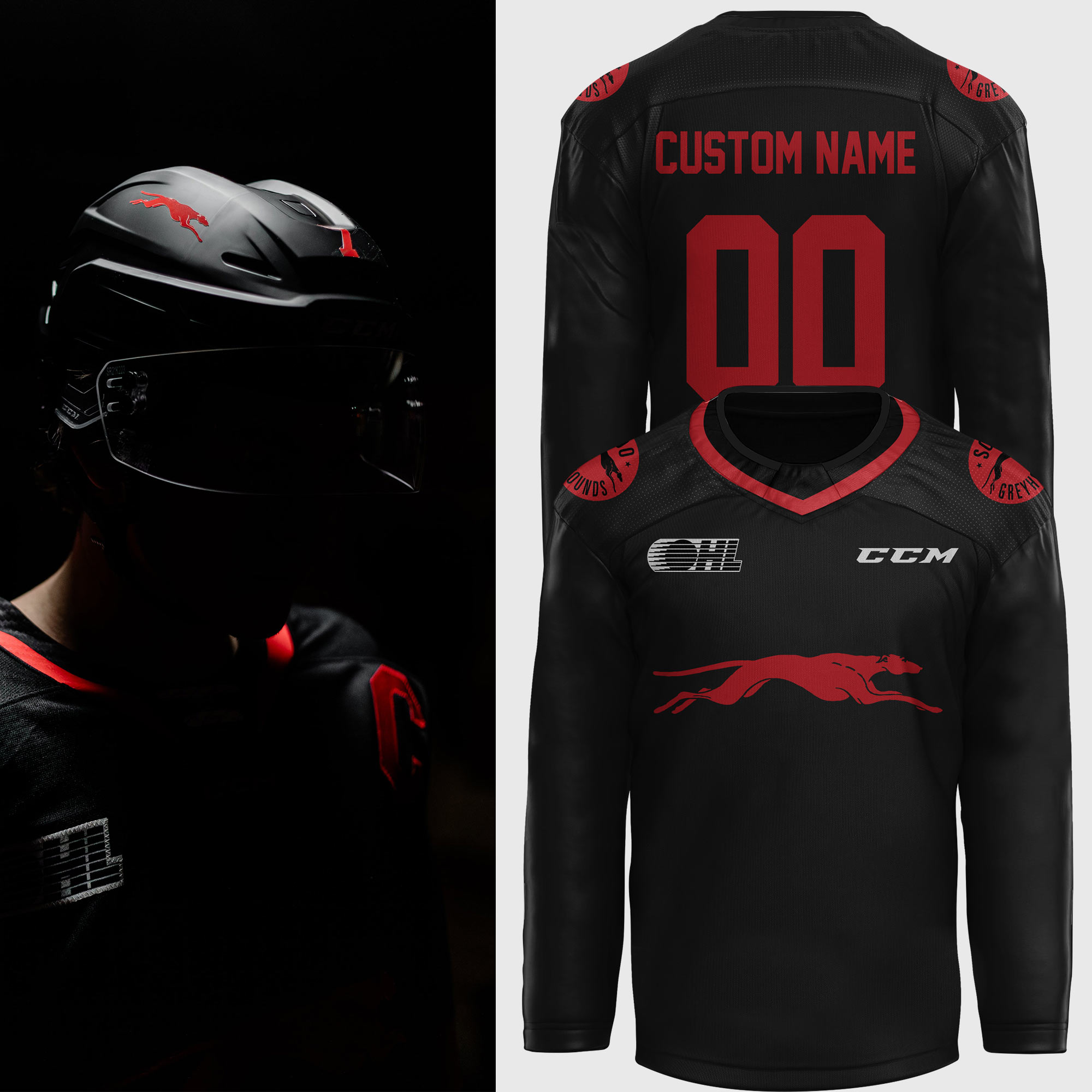 Soo Greyhounds Back In Black Jersey - Famjoys Soo Greyhounds Back In Black Jersey - Famjoys