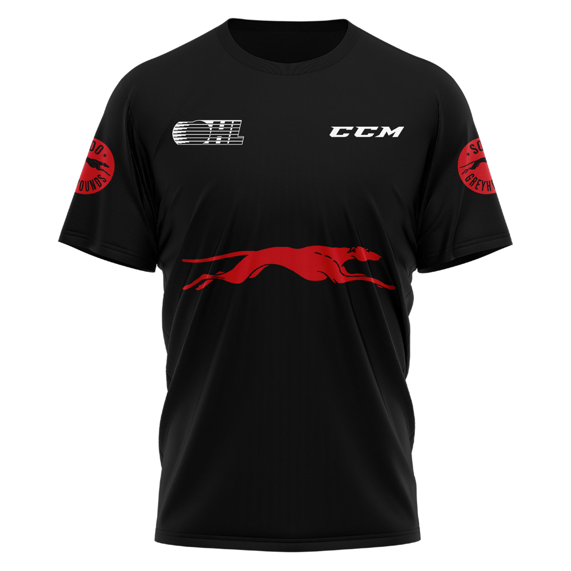 Soo Greyhounds Back In Black Tee - Famjoys Soo Greyhounds Back In Black Tee - Famjoys