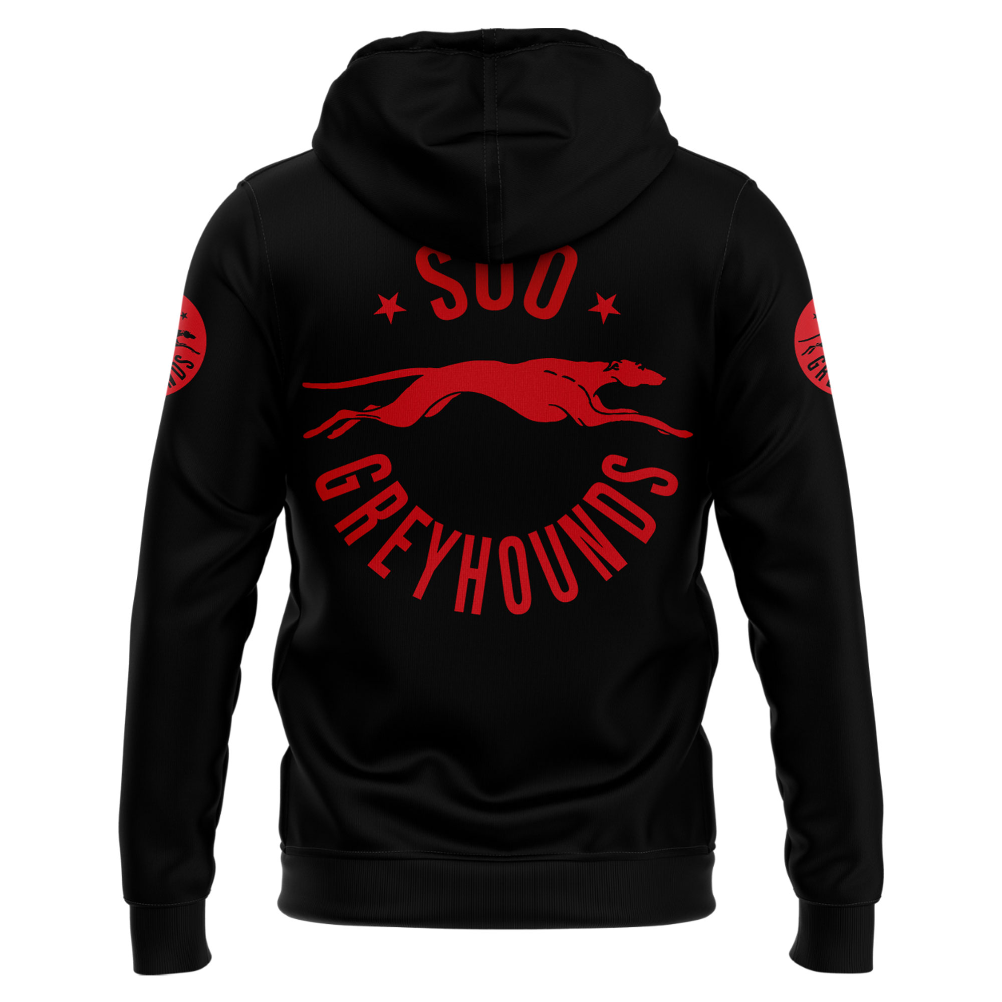 Soo Greyhounds Back In Black Zip Hoodie - Famjoys Soo Greyhounds Back In Black Zip Hoodie - Famjoys