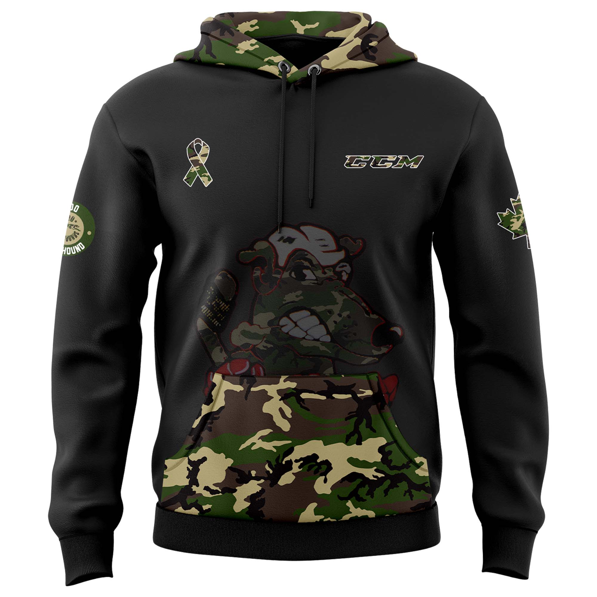 Soo Greyhounds x OHL Military Appreciation Night Pullover Hoodie - Famjoys Soo Greyhounds x OHL Military Appreciation Night Pullover Hoodie - Famjoys