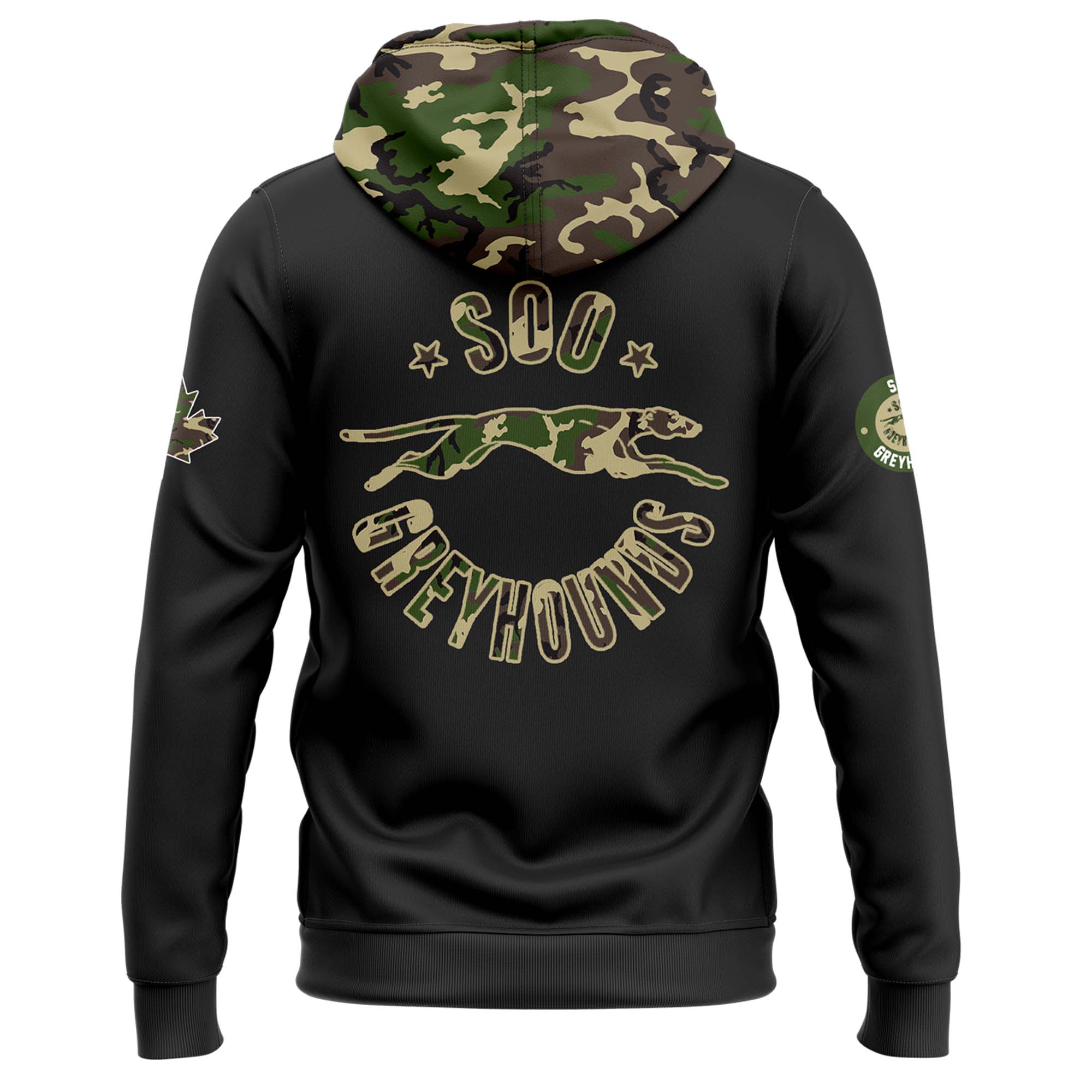 Soo Greyhounds x OHL Military Appreciation Night Pullover Hoodie - Famjoys Soo Greyhounds x OHL Military Appreciation Night Pullover Hoodie - Famjoys