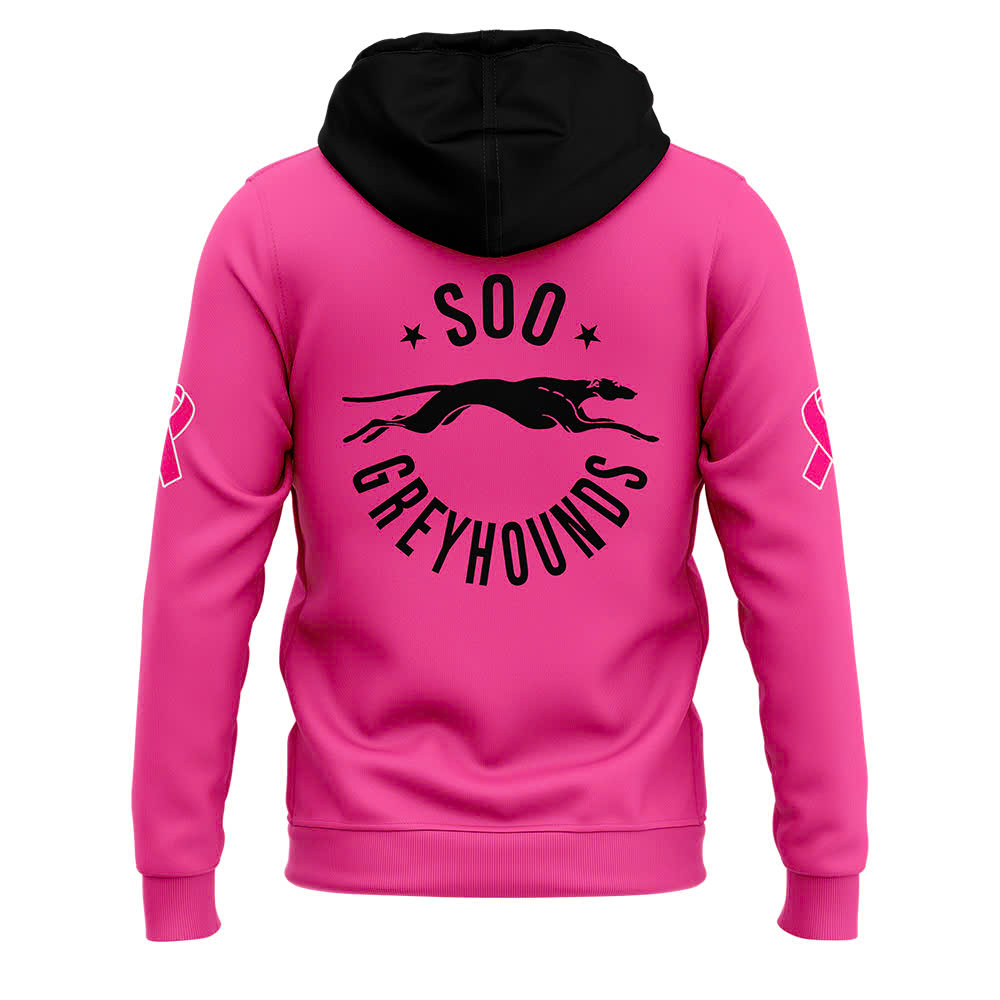 Soo Greyhounds x Pink in the Rink Night Pullover Hoodie - Famjoys Soo Greyhounds x Pink in the Rink Night Pullover Hoodie - Famjoys