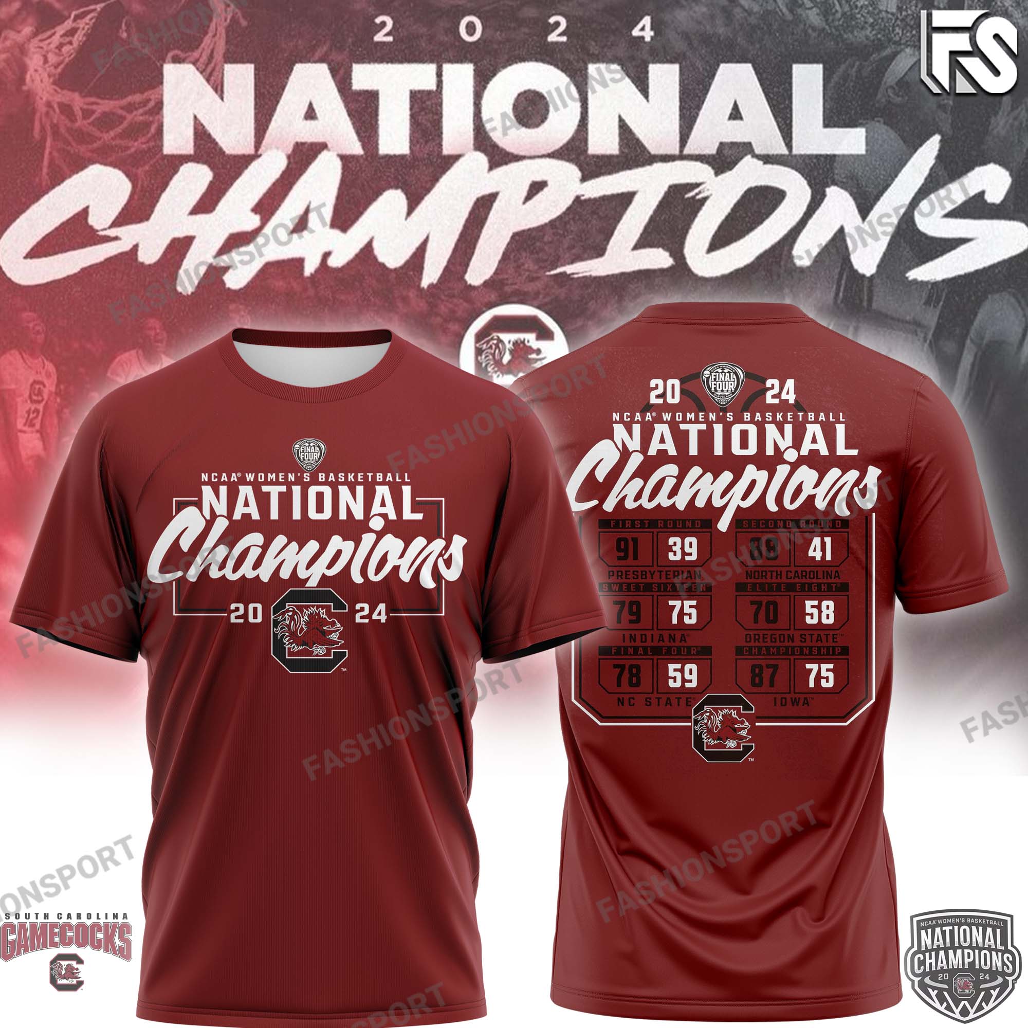 South Carolina Basketball Champion Flag - Famjoys South Carolina Basketball Champion Flag - Famjoys
