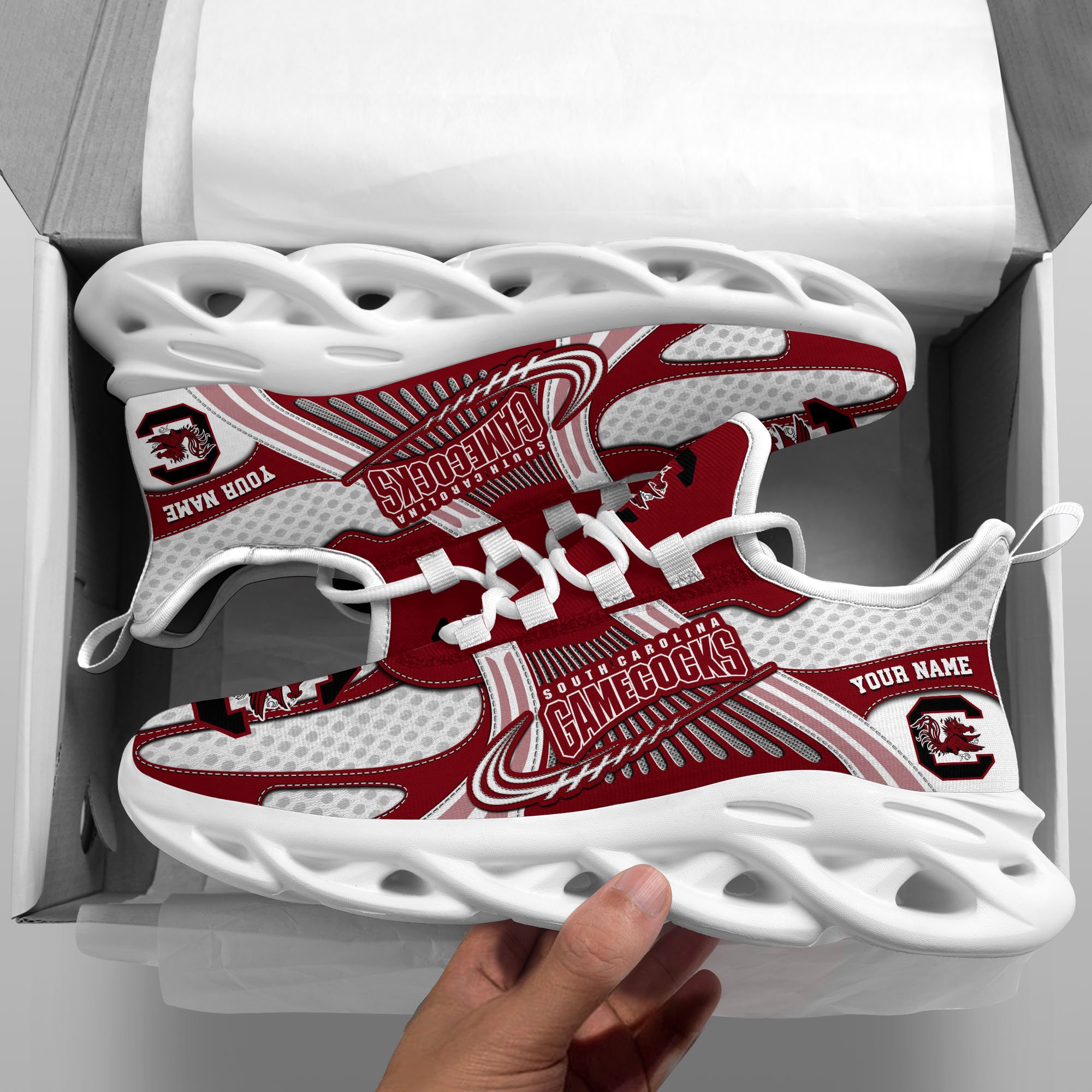South Carolina Gamecocks Clunky Sneakers Custom Your Name, Sport Sneakers ETRG-62343 - Famjoys South Carolina Gamecocks Clunky Sneakers Custom Your Name, Sport Sneakers ETRG-62343 - Famjoys