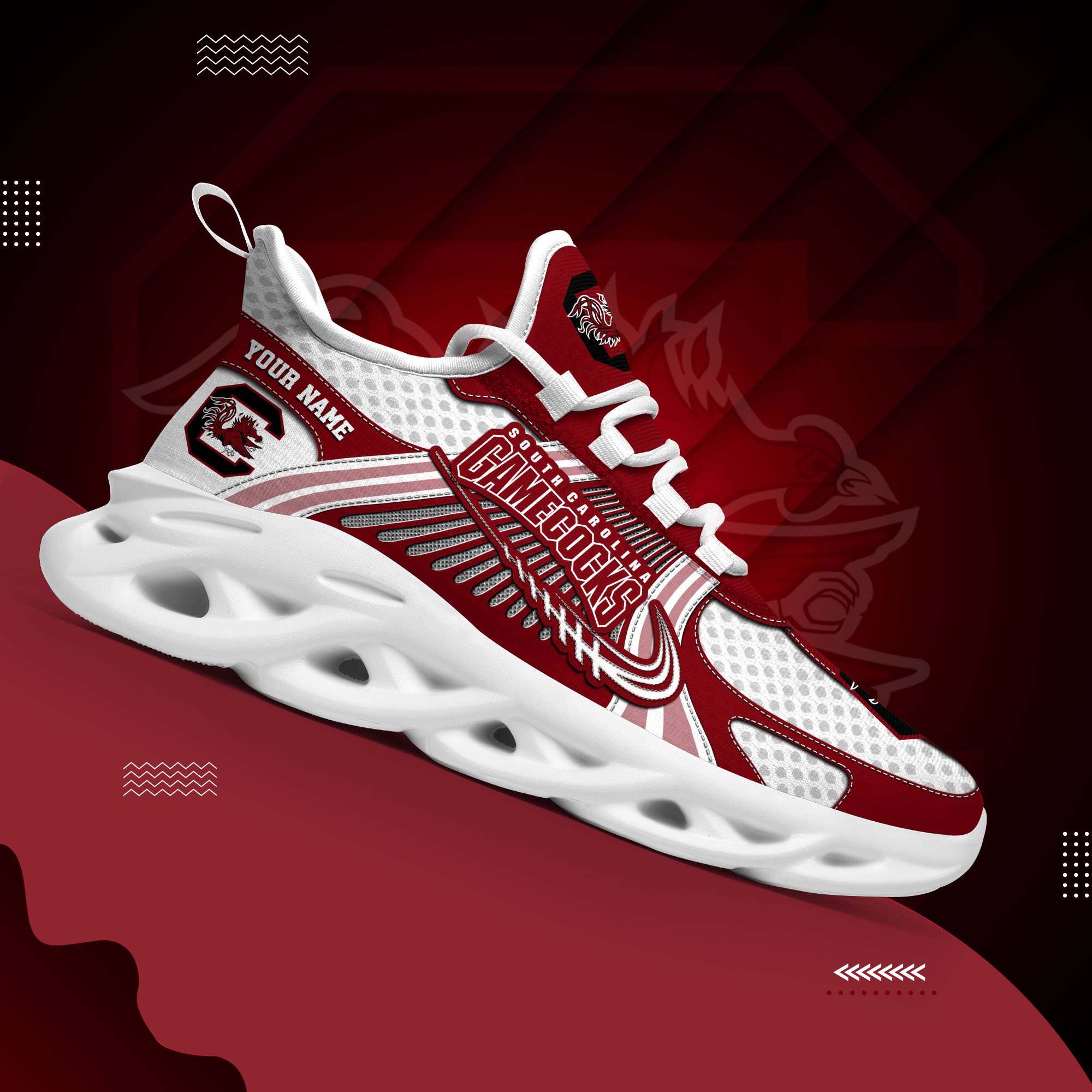 South Carolina Gamecocks Clunky Sneakers Custom Your Name, Sport Sneakers ETRG-62343 - Famjoys South Carolina Gamecocks Clunky Sneakers Custom Your Name, Sport Sneakers ETRG-62343 - Famjoys