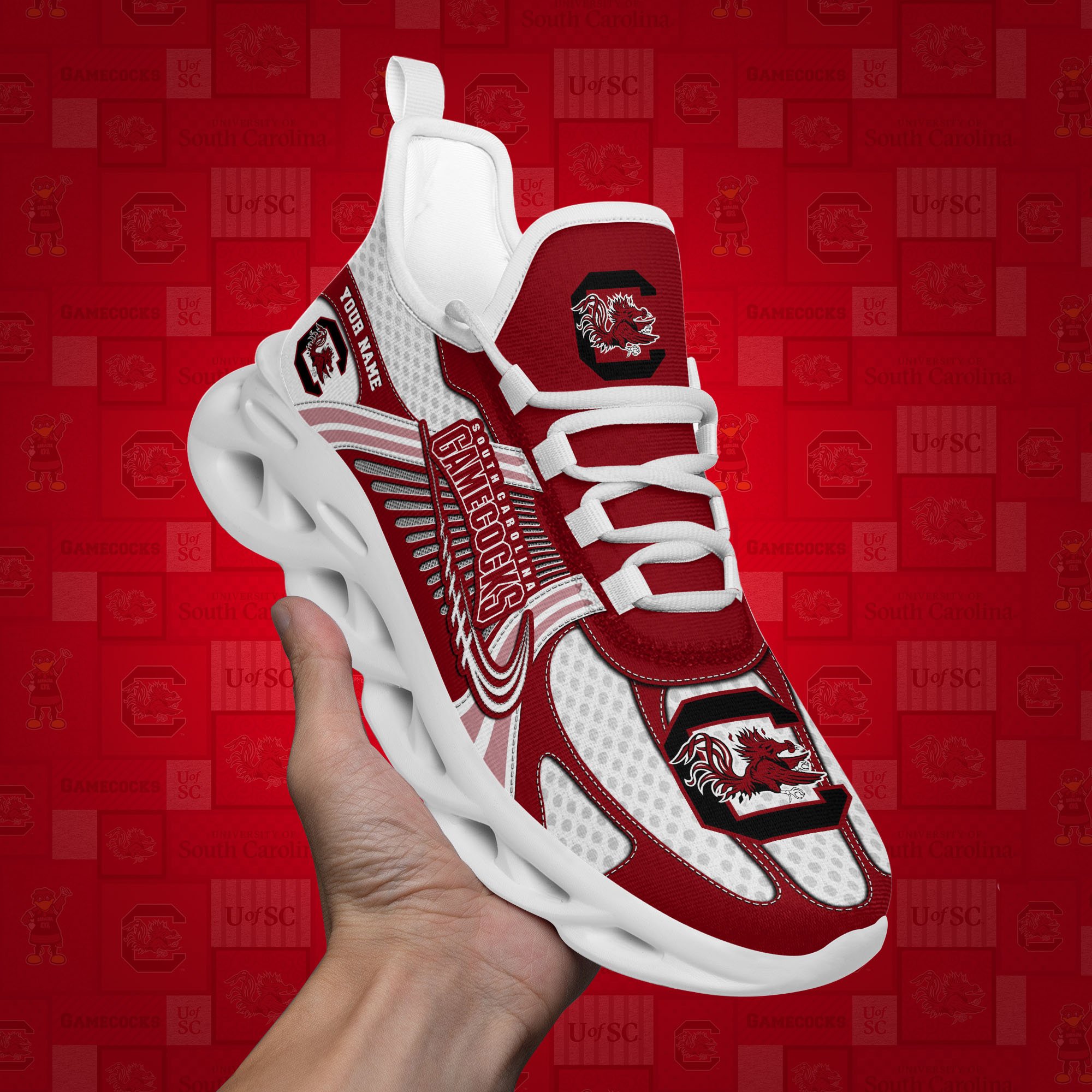 South Carolina Gamecocks Clunky Sneakers Custom Your Name, Sport Sneakers ETRG-62343 - Famjoys South Carolina Gamecocks Clunky Sneakers Custom Your Name, Sport Sneakers ETRG-62343 - Famjoys