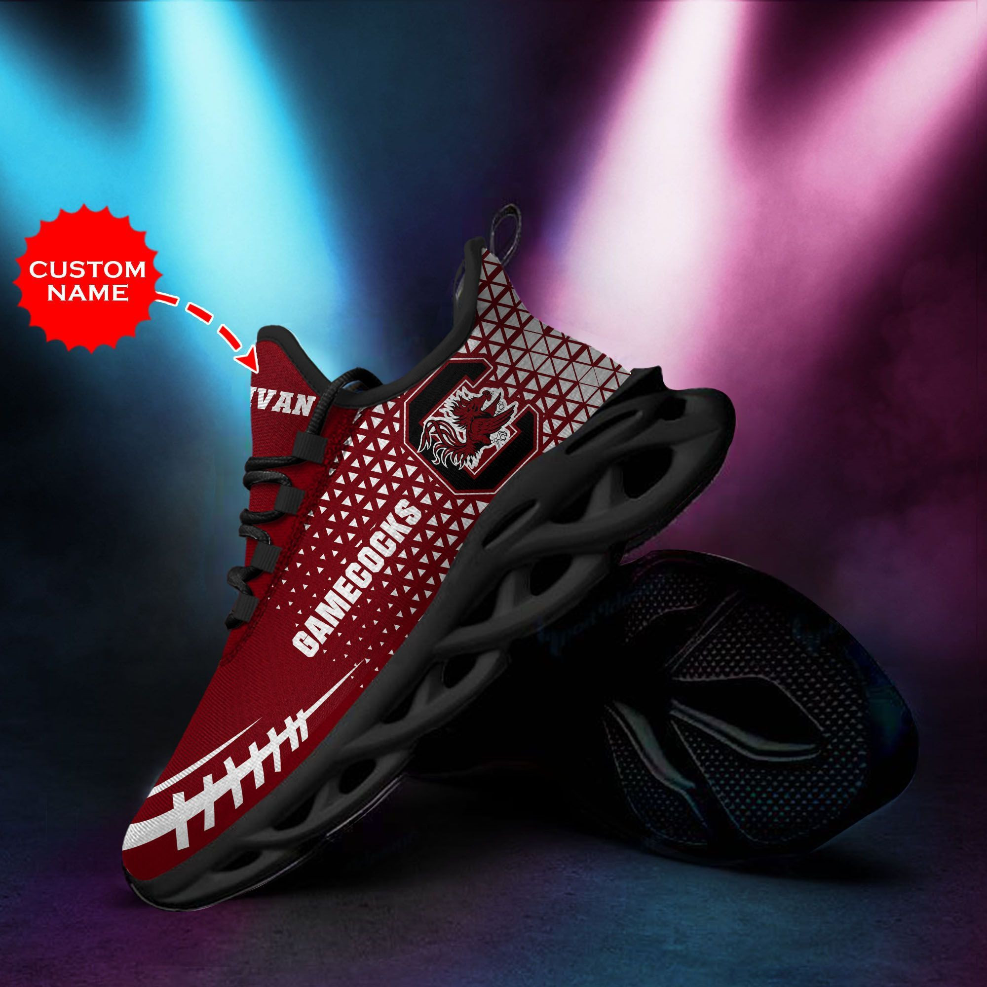 South Carolina Gamecocks Custom Name Personalized Max Soul Sneakers Shoes - Famjoys