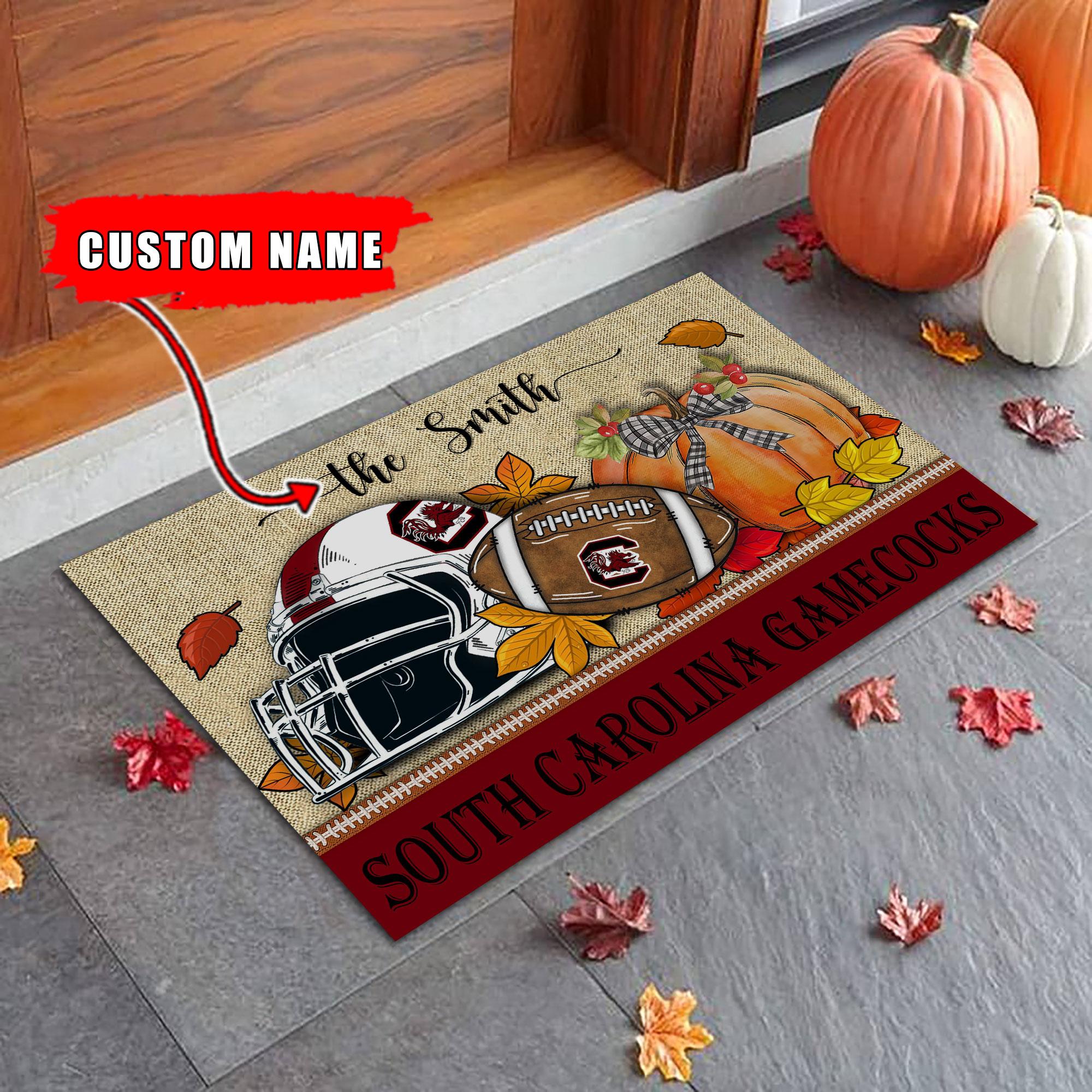 South Carolina Gamecocks Fall Football Doormat - Famjoys South Carolina Gamecocks Fall Football Doormat - Famjoys